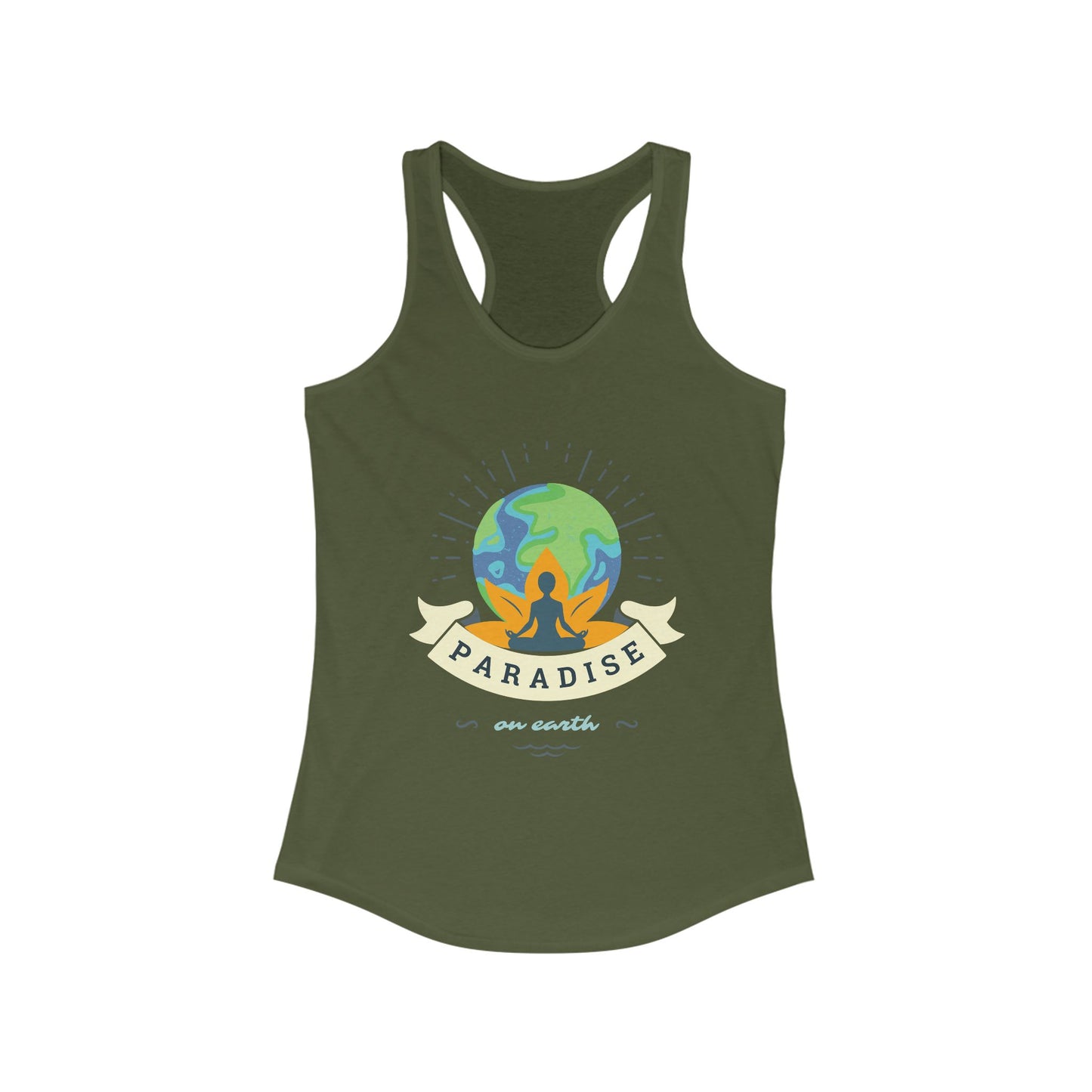 Paradise Within – Earth, Lotus & Meditation Racerback Tank