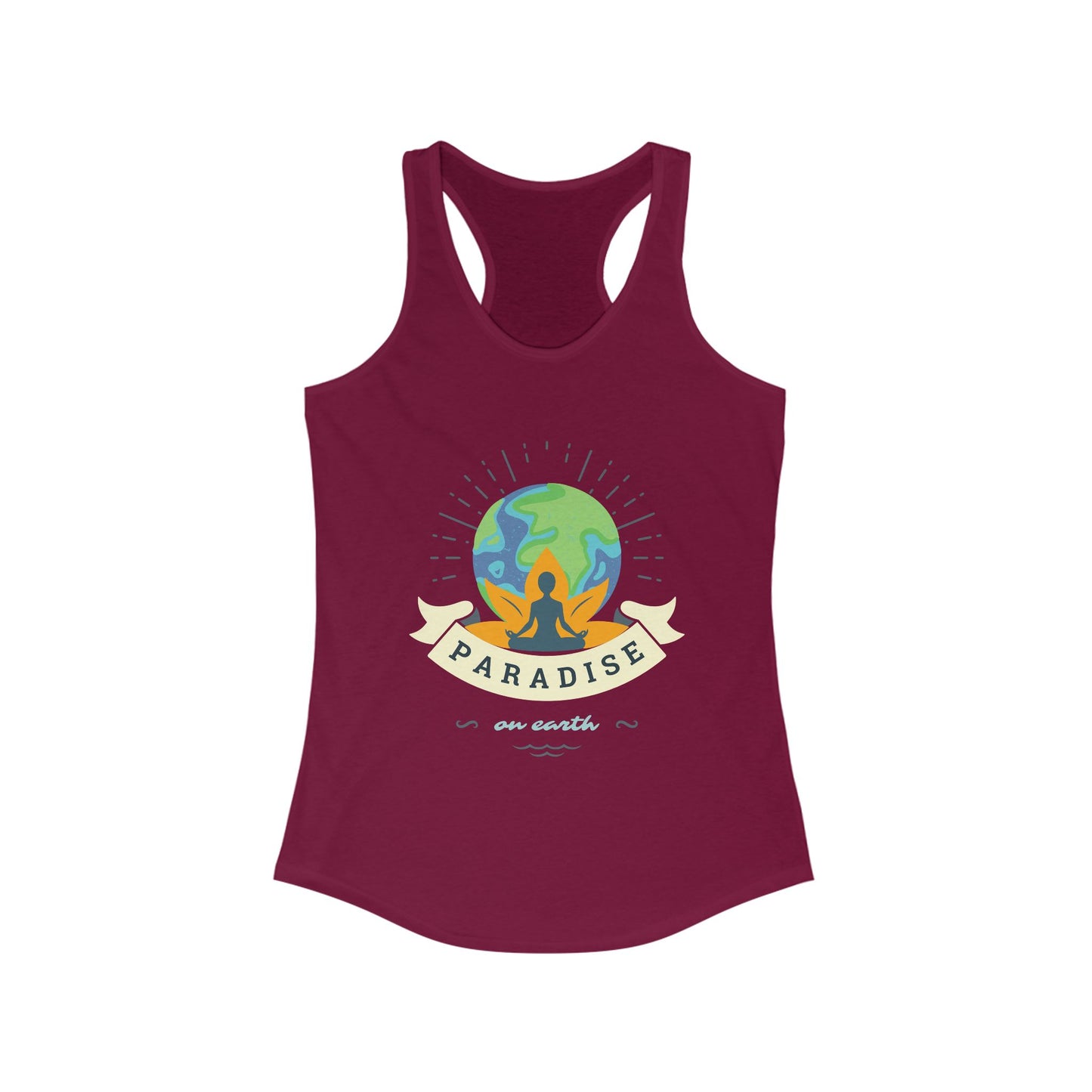 Paradise Within – Earth, Lotus & Meditation Racerback Tank