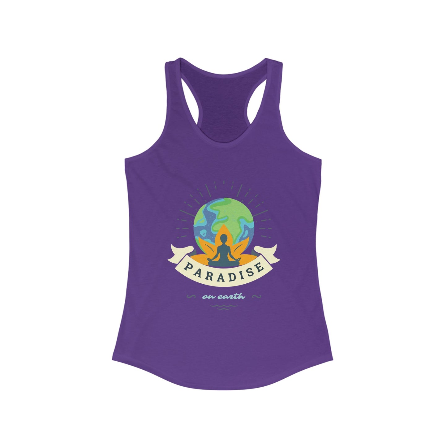 Paradise Within – Earth, Lotus & Meditation Racerback Tank