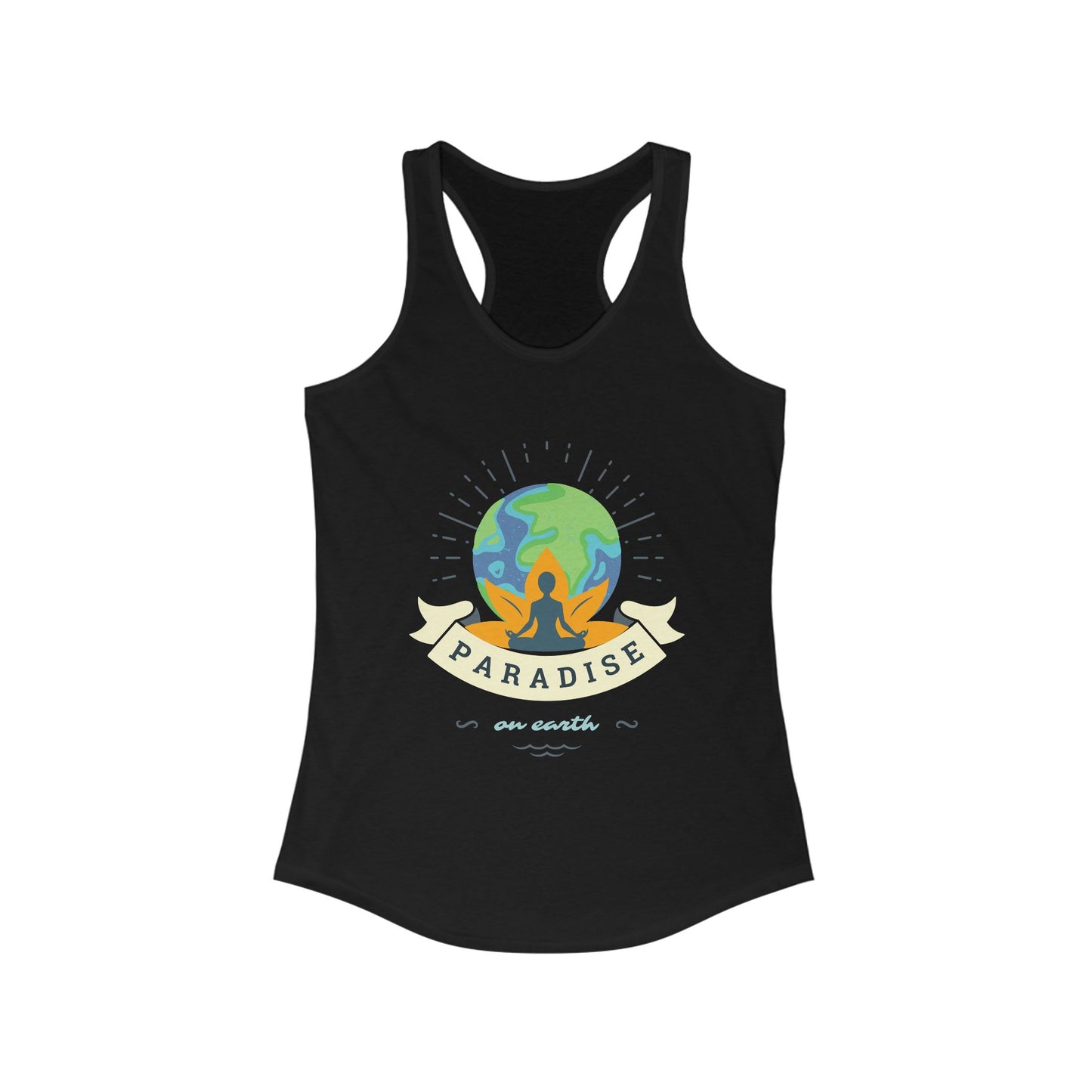 Paradise Within – Earth, Lotus & Meditation Racerback Tank