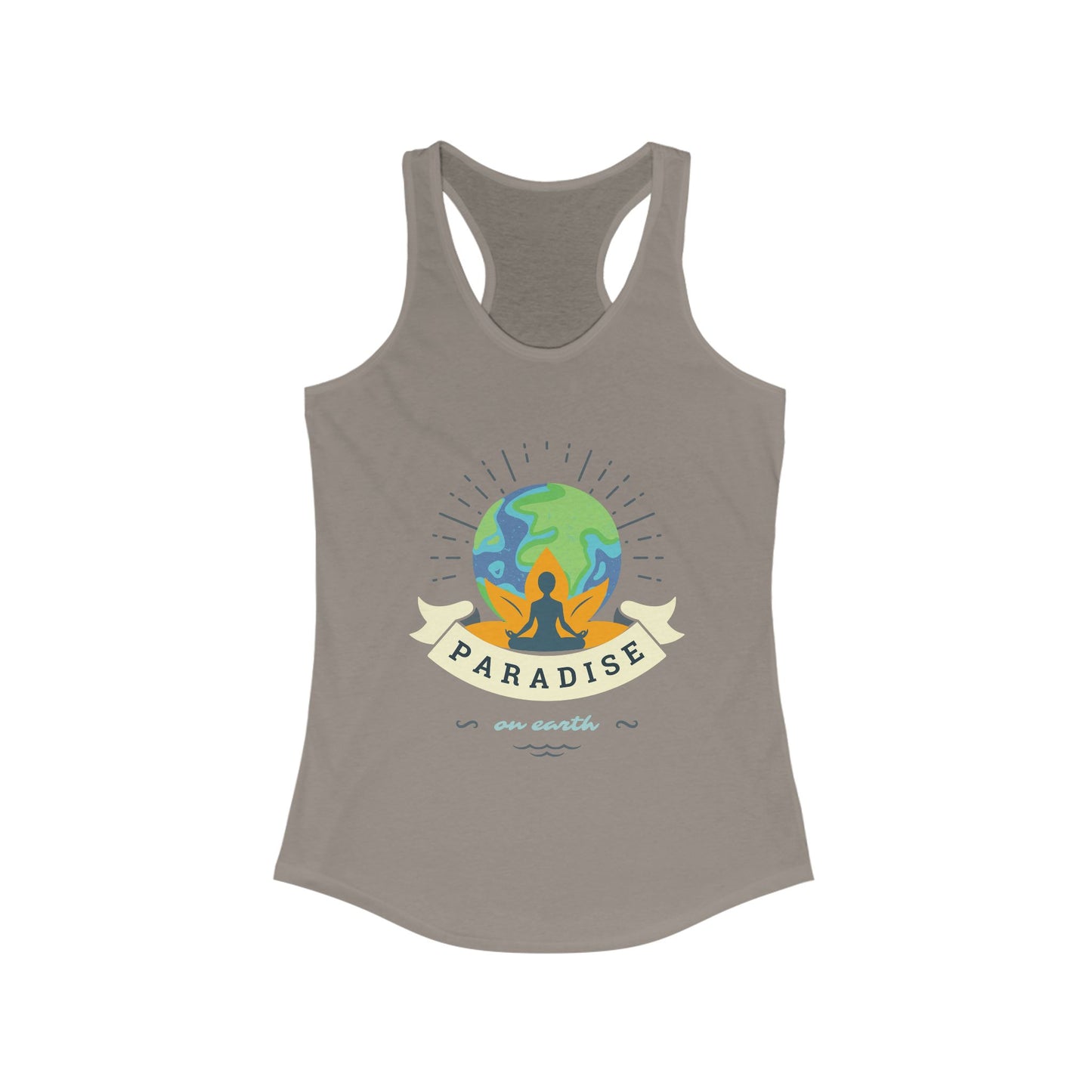 Paradise Within – Earth, Lotus & Meditation Racerback Tank