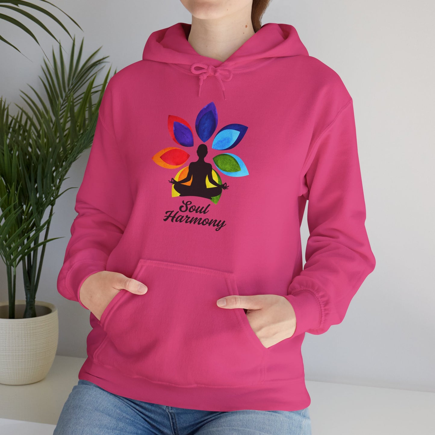 🌸Soul Harmony Hoodie – Meditative Lotus Chakra Alignment🧘‍♀️🌈✨