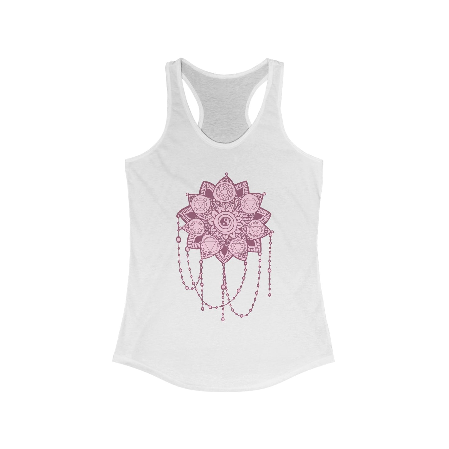 “Sacred Balance” - Mandala & Yin Yang Jewel Strings Racerback Tank