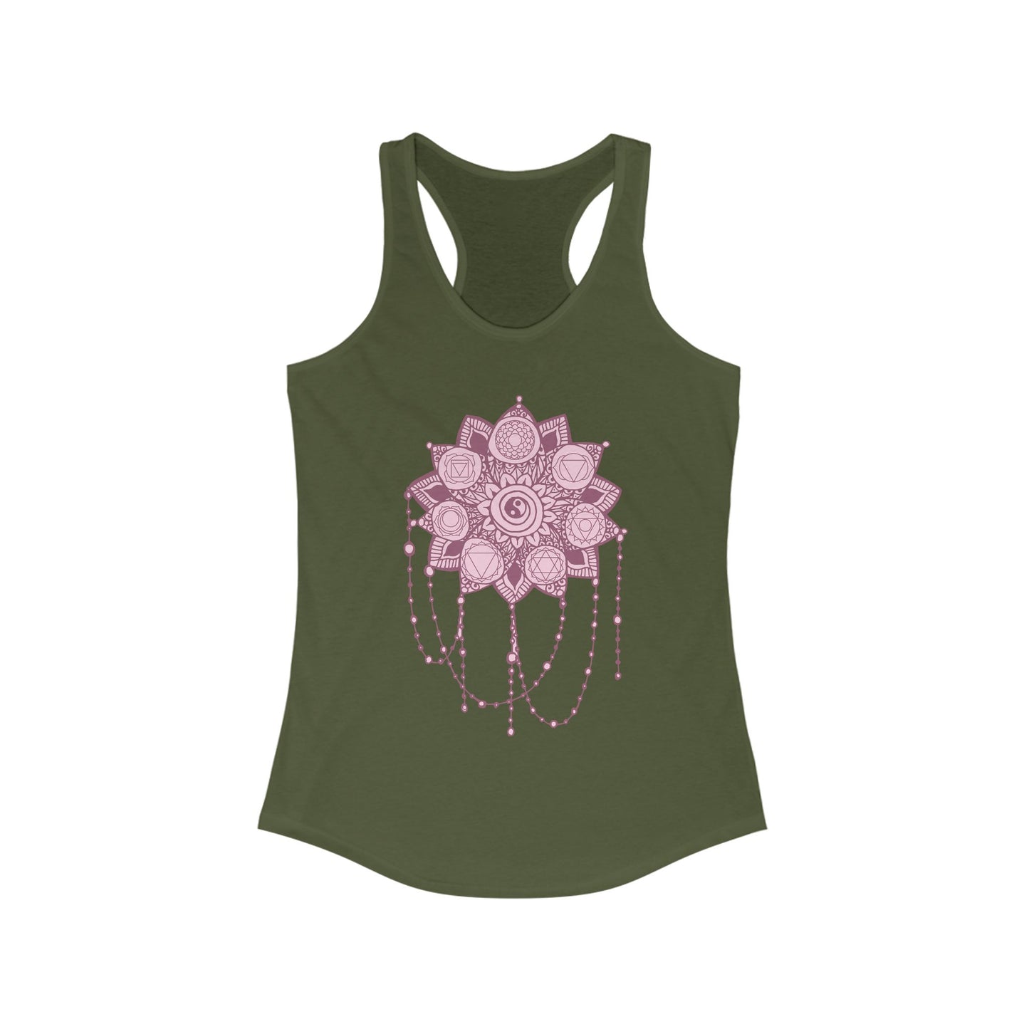 “Sacred Balance” - Mandala & Yin Yang Jewel Strings Racerback Tank
