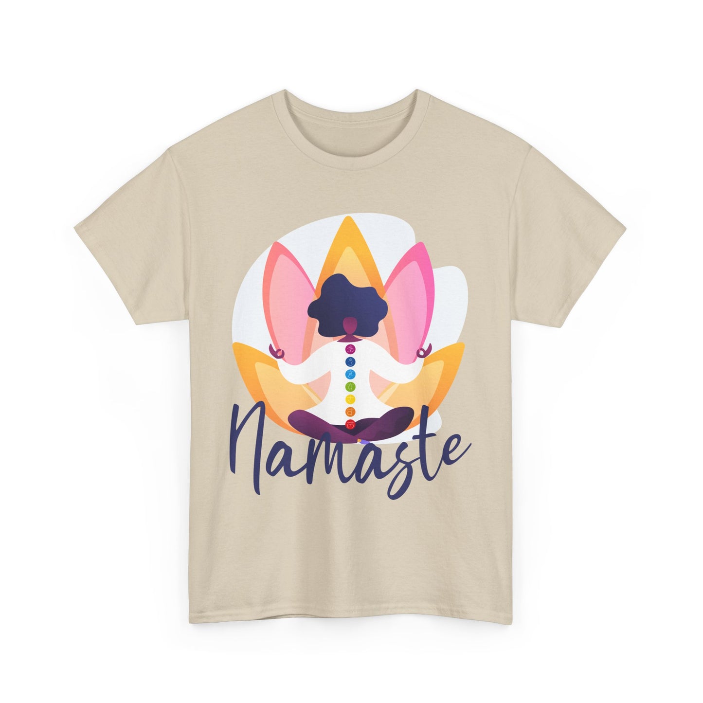 Namaste: The Goddess Chakra Heavy Cotton Tee - Radiate Inner Light