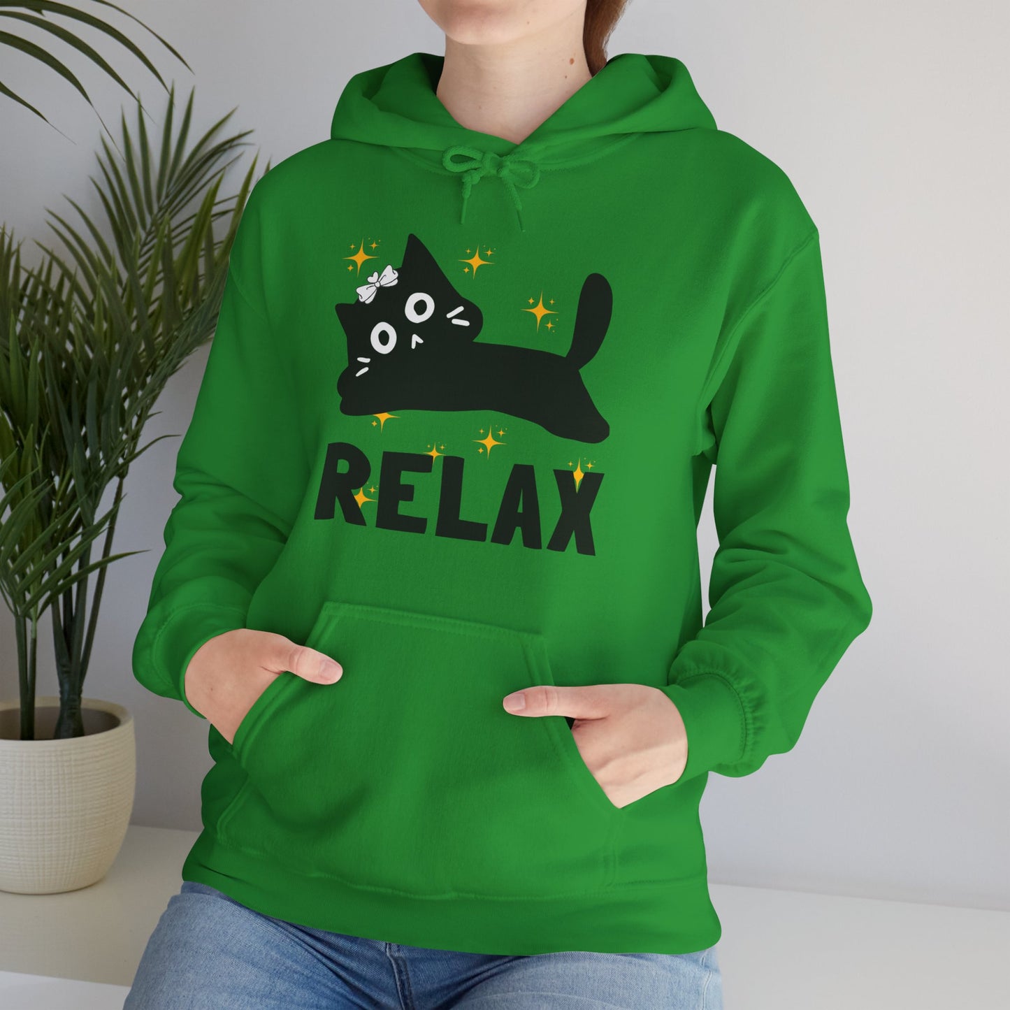 🐱Relax Hoodie — Trust the Divine, Live Like a Cat: Stay In the Moment✨🌿