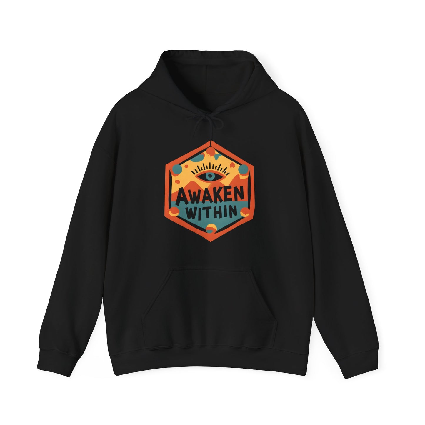 👁️Awaken Within Hoodie – Third Eye Geometric Design | Spiritual Awakening Vibes🌀✨