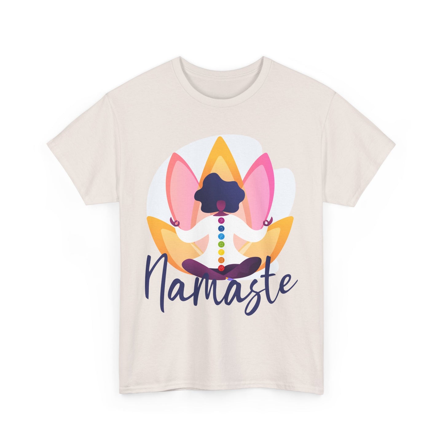 Namaste: The Goddess Chakra Heavy Cotton Tee - Radiate Inner Light