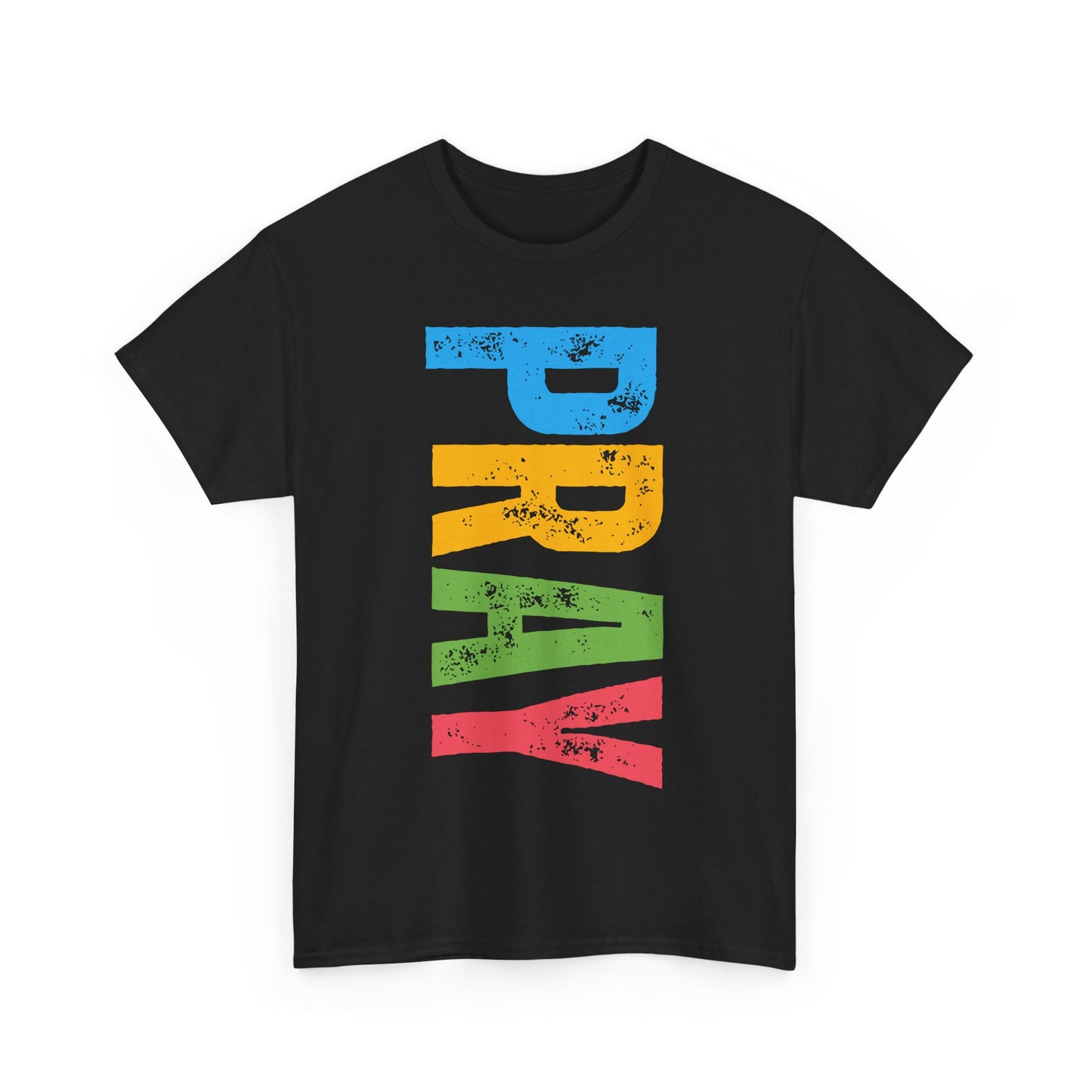 "PRAY" Heavy Cotton Tee - Inspirational T-Shirt for Spiritual Growth