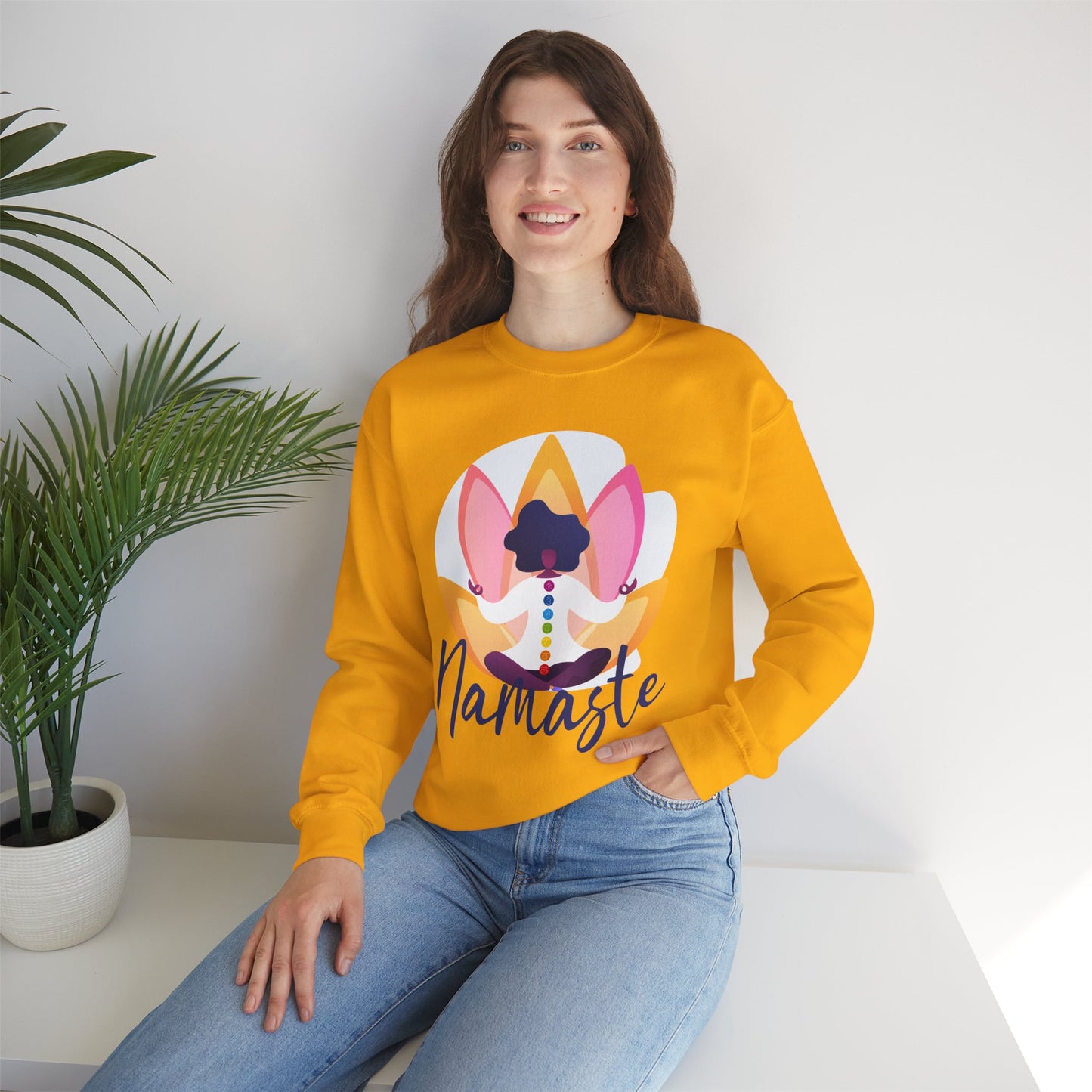 🌸Rooted Light - Namaste Chakra Crewneck Sweatshirt