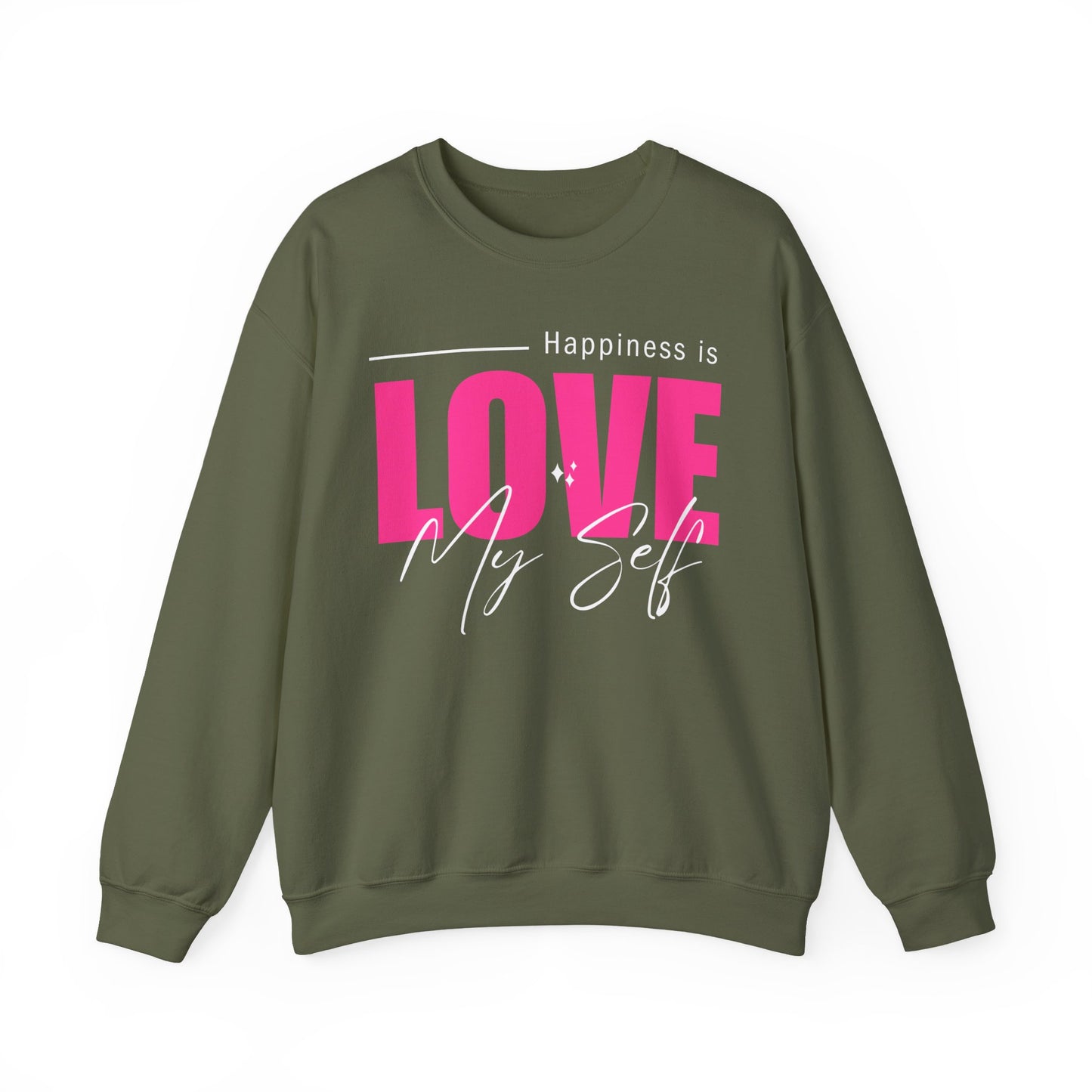 💖Happiness Is… Loving Myself - A Crewneck Sweatshirt for Self-Love Days