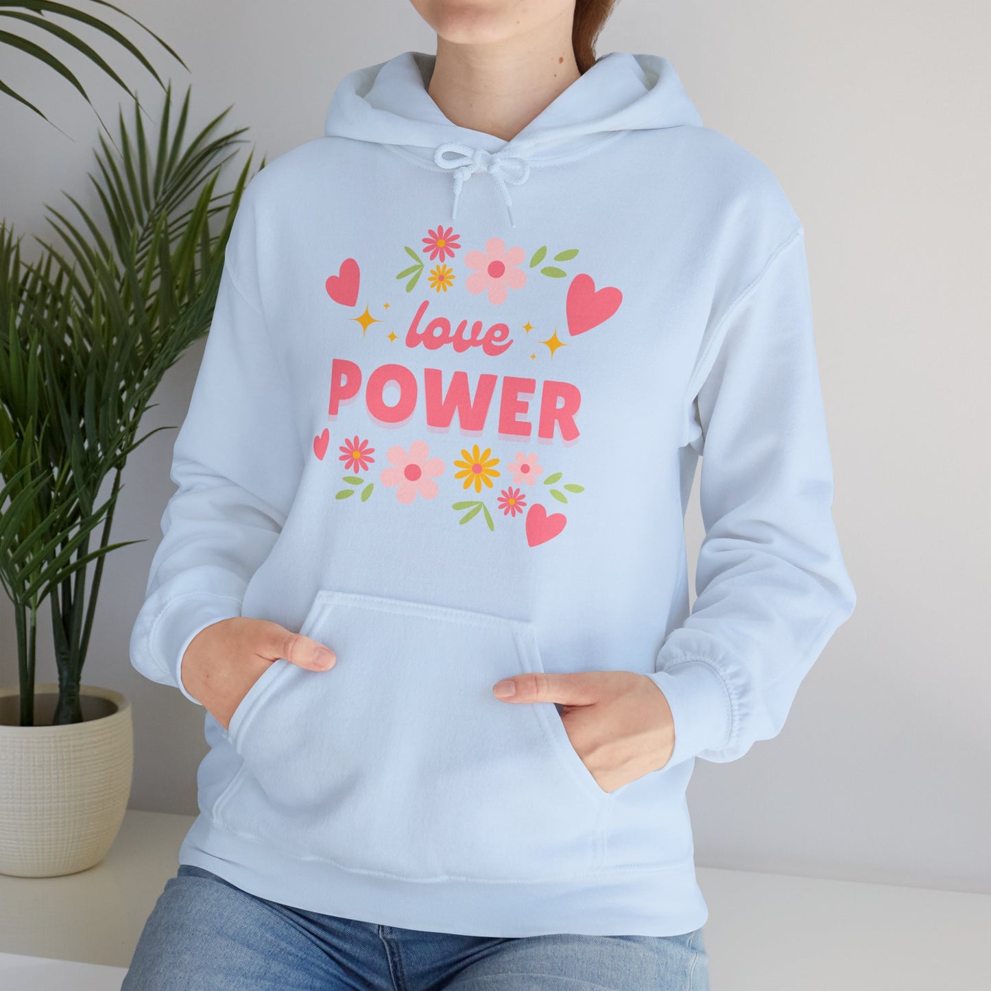 Love Power Hoodie – Blossoms of Strength & Heart🌸✨