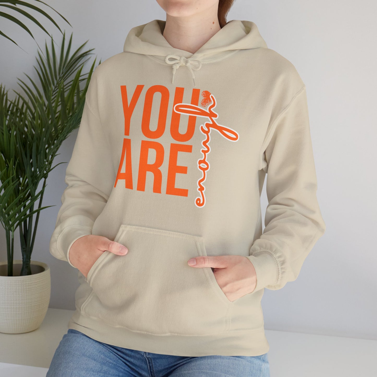 🌸You Are Enough Hoodie – A Soulful Reminder of Worthiness & Inner Light✨