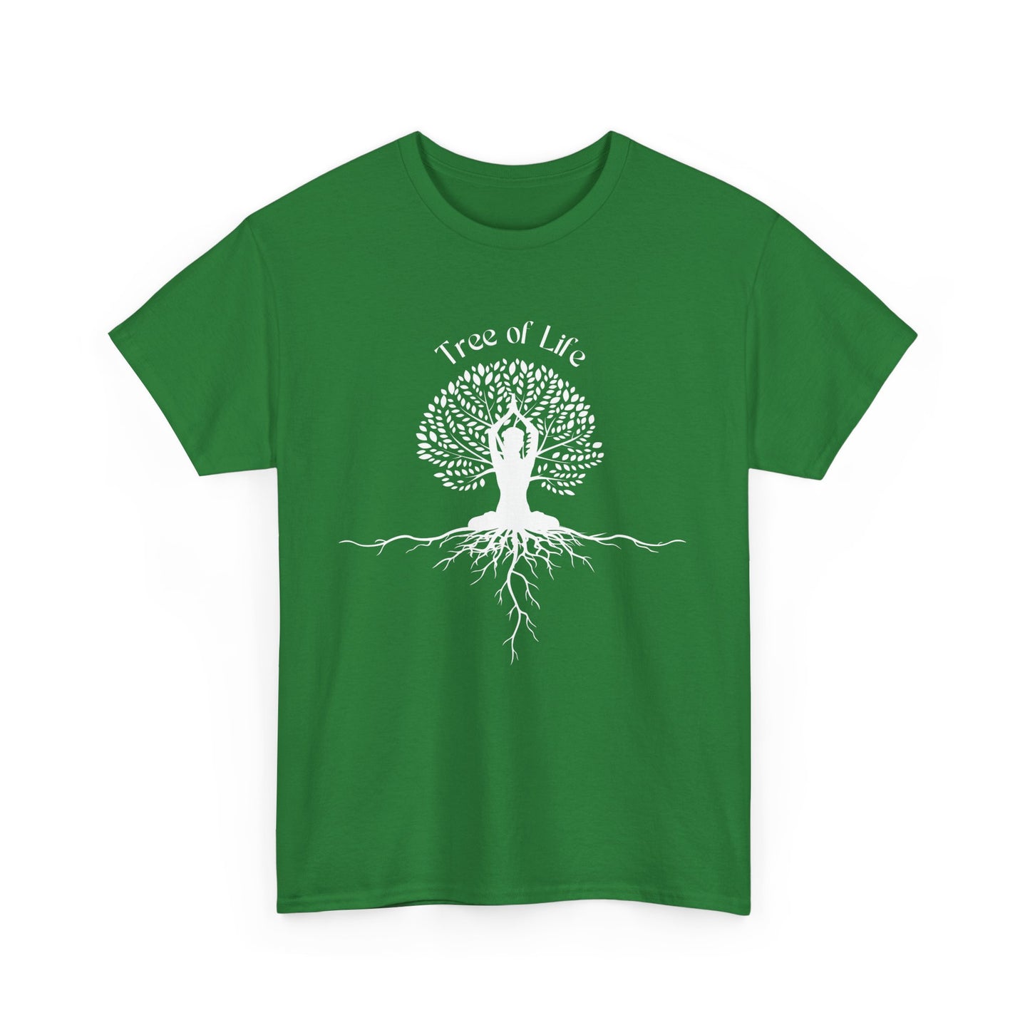 🌳Rooted in Life heavy Cotton Tee - Tree of Life with Yoga Pose