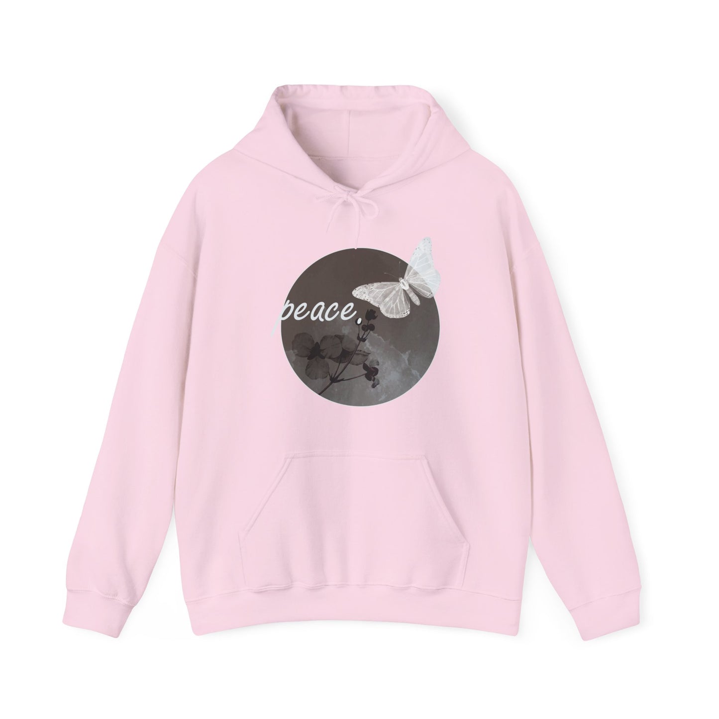 Peace Under the Moon Hoodie 🌙🦋🌸