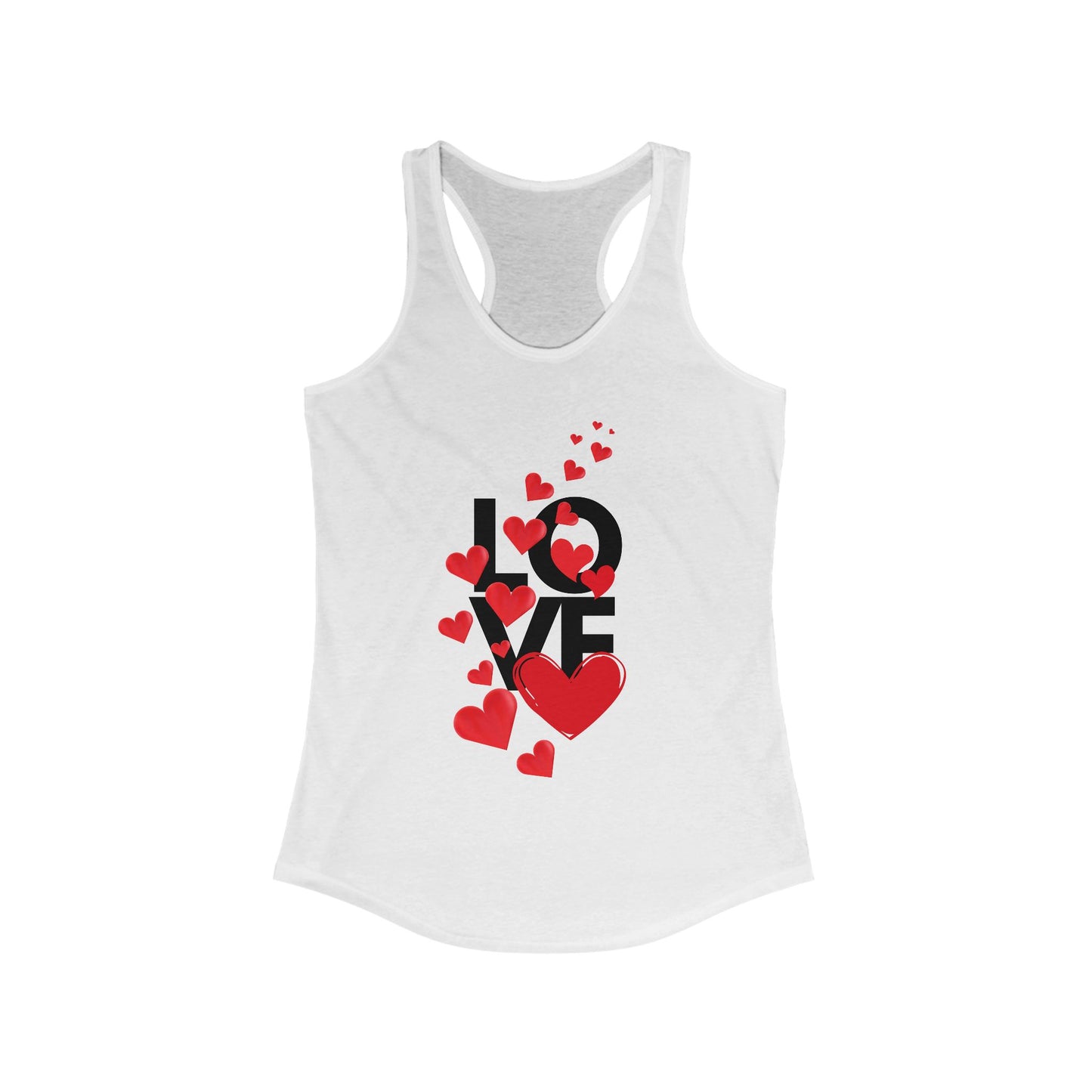 "LOVE & Hearts" Racerback Tank – Radiate Warmth, Joy, and Effortless Style