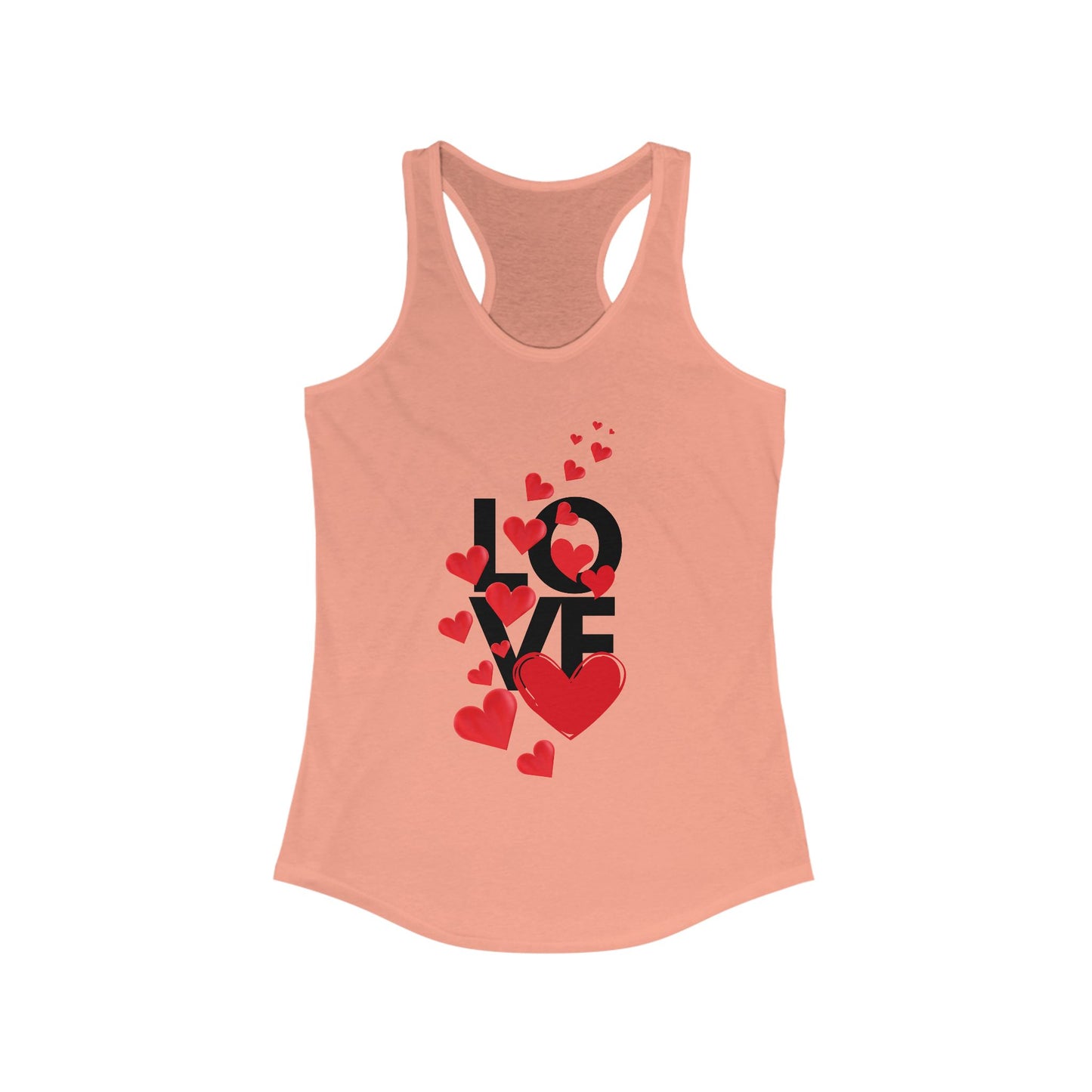 "LOVE & Hearts" Racerback Tank – Radiate Warmth, Joy, and Effortless Style