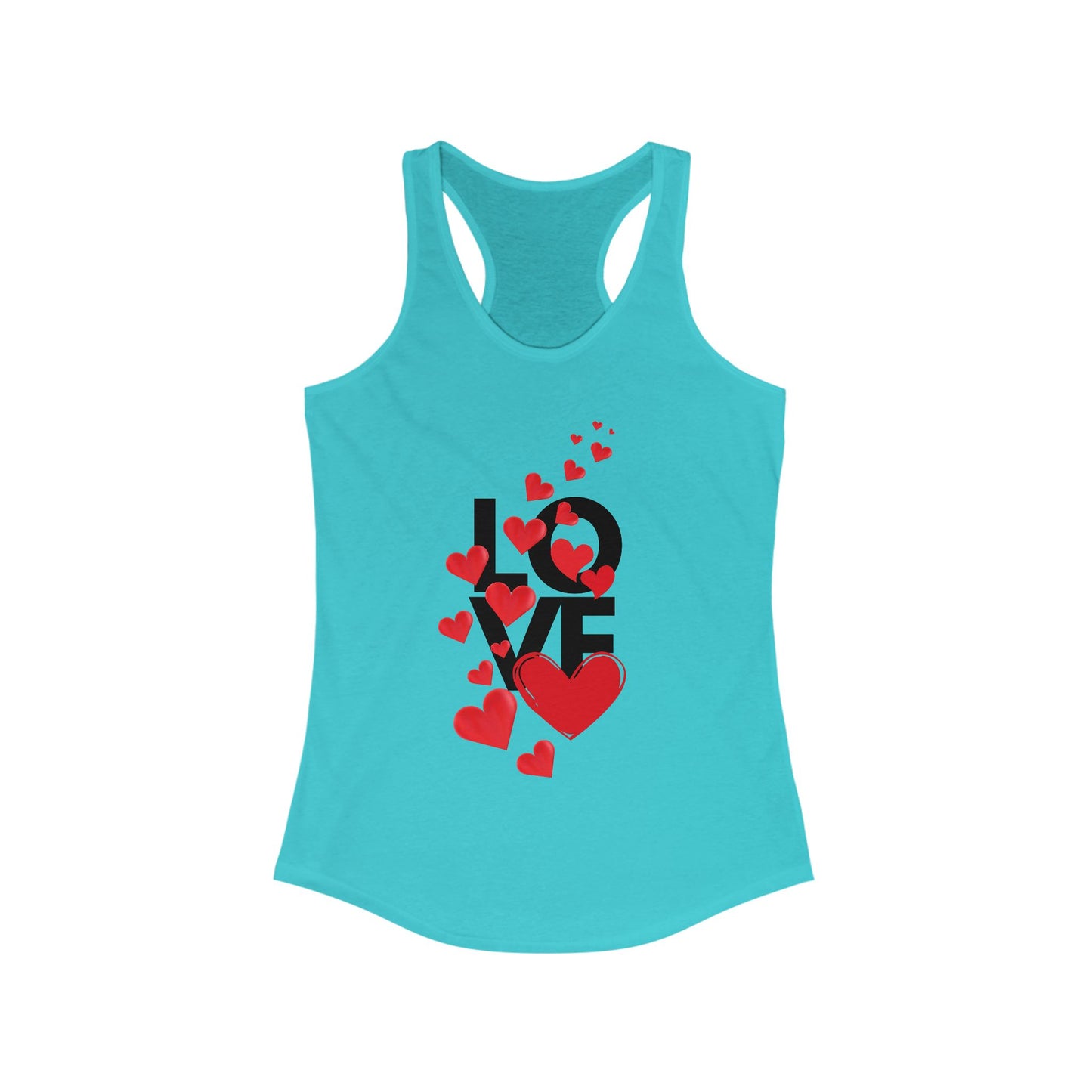 "LOVE & Hearts" Racerback Tank – Radiate Warmth, Joy, and Effortless Style