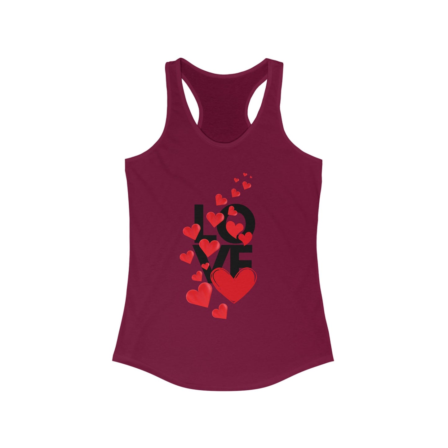 "LOVE & Hearts" Racerback Tank – Radiate Warmth, Joy, and Effortless Style