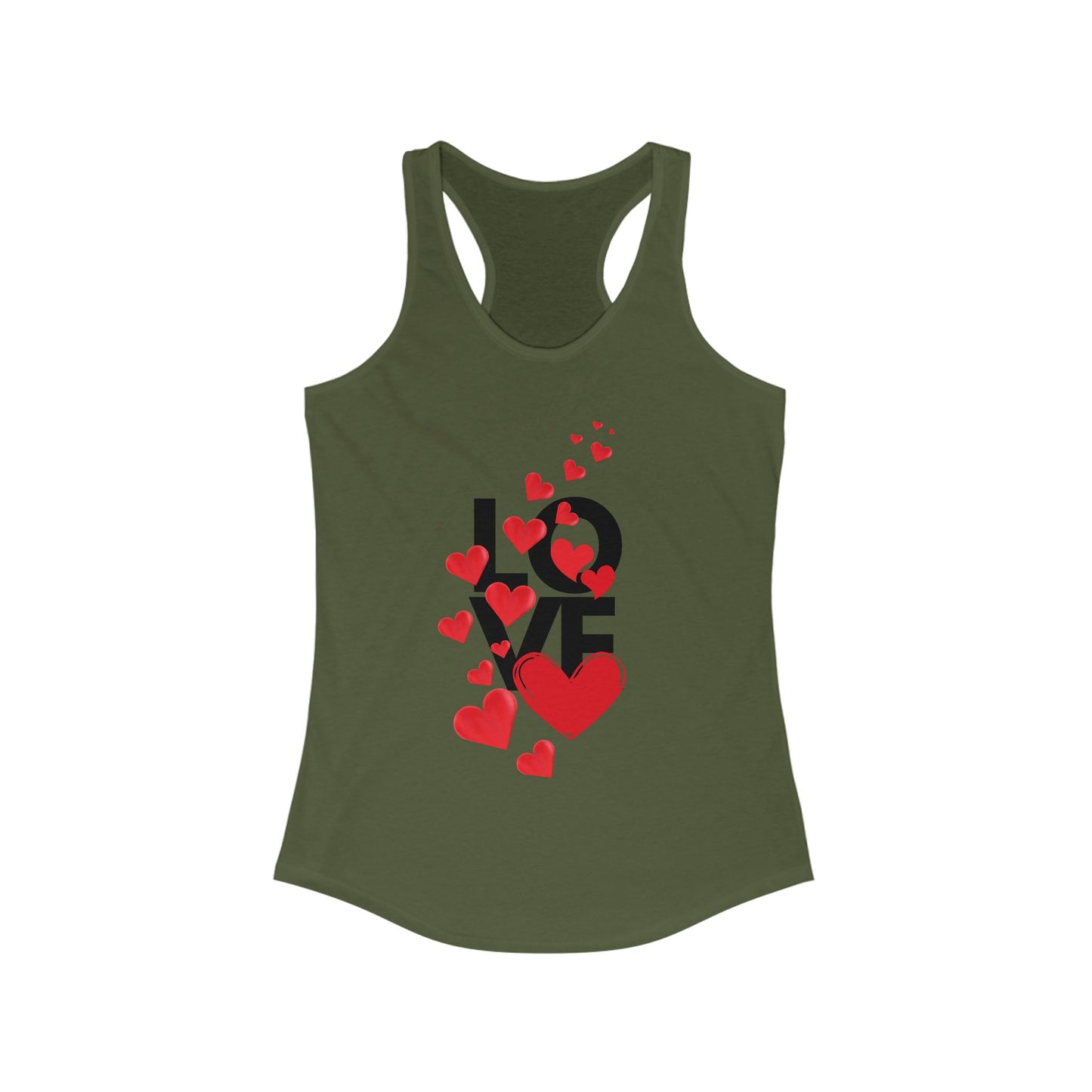 "LOVE & Hearts" Racerback Tank – Radiate Warmth, Joy, and Effortless Style