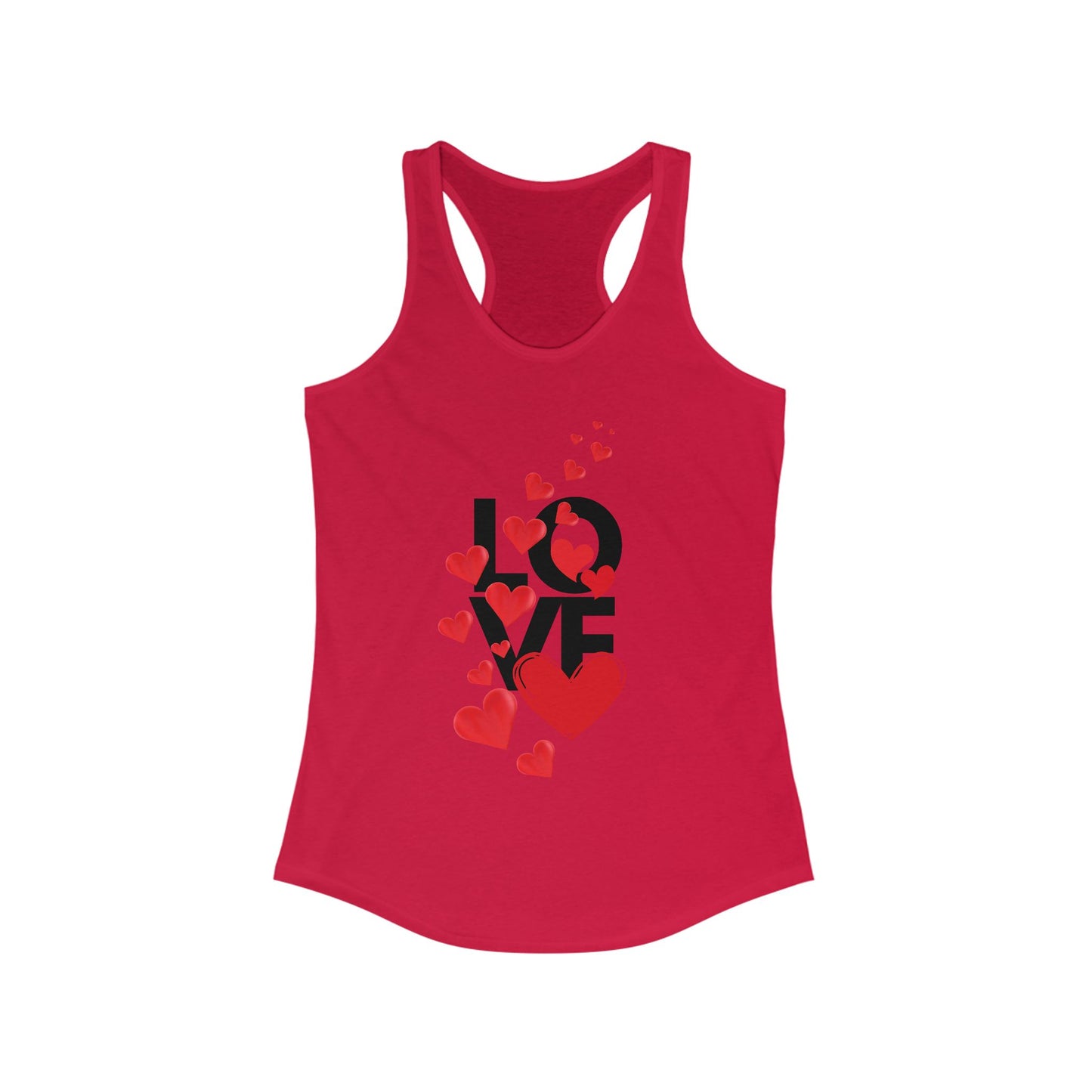 "LOVE & Hearts" Racerback Tank – Radiate Warmth, Joy, and Effortless Style