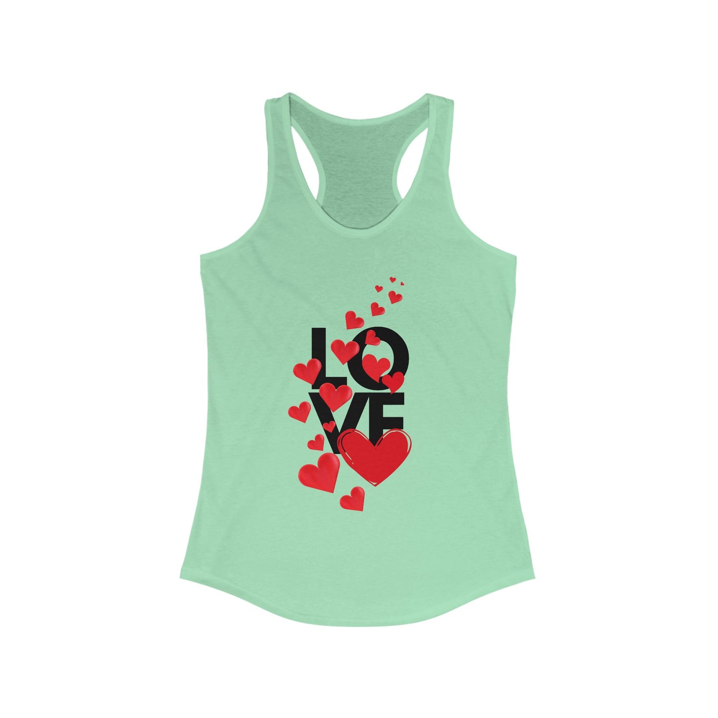 "LOVE & Hearts" Racerback Tank – Radiate Warmth, Joy, and Effortless Style