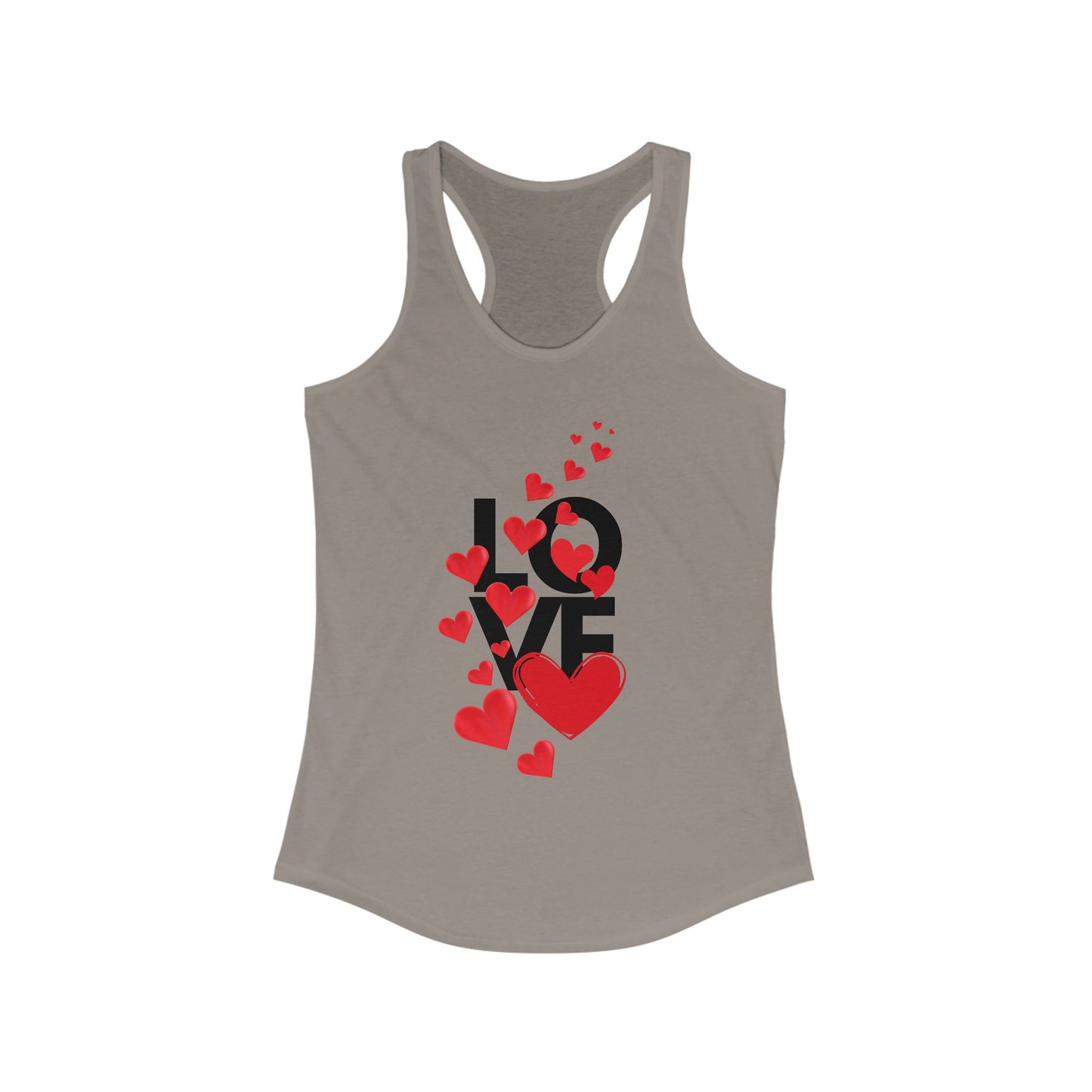 "LOVE & Hearts" Racerback Tank – Radiate Warmth, Joy, and Effortless Style