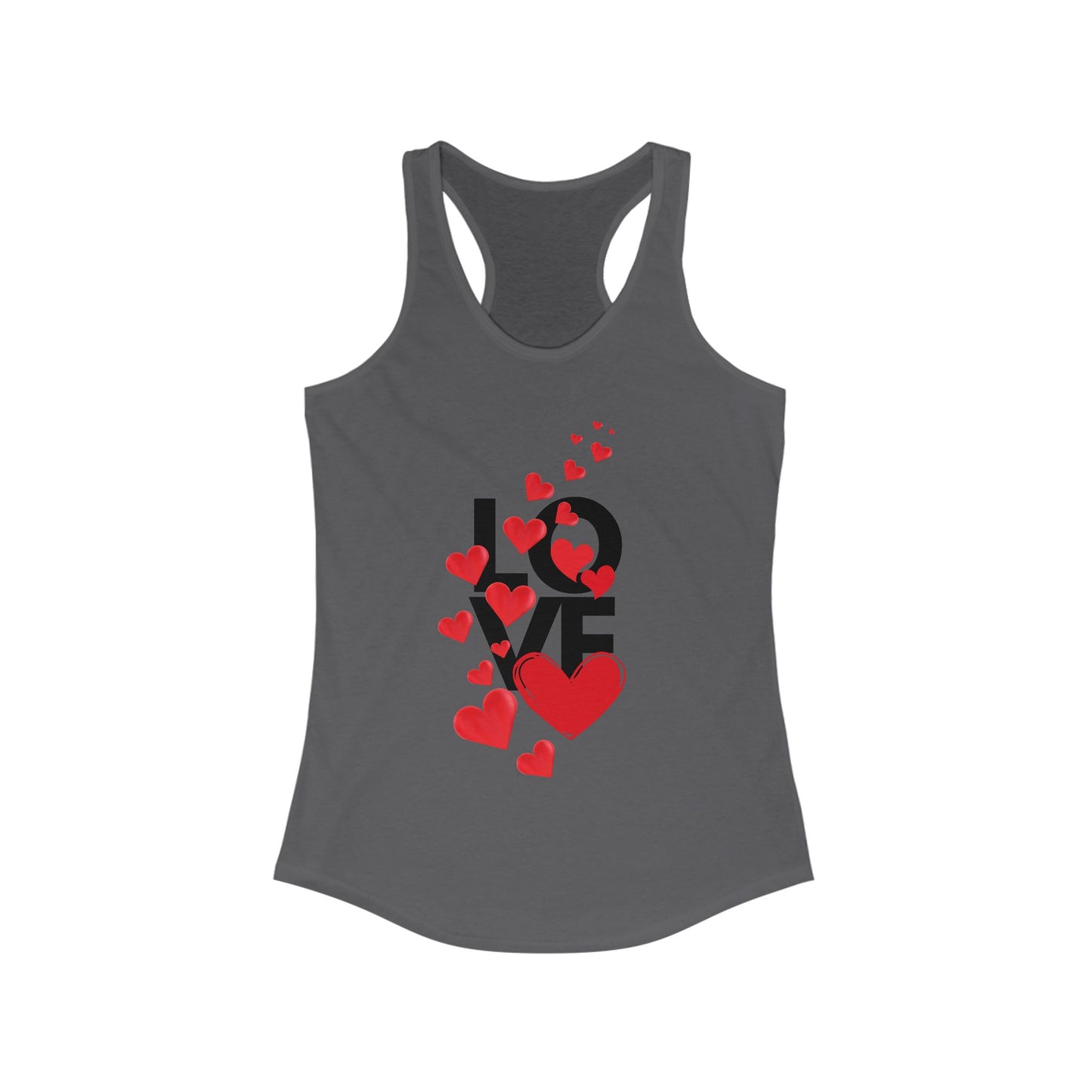 "LOVE & Hearts" Racerback Tank – Radiate Warmth, Joy, and Effortless Style