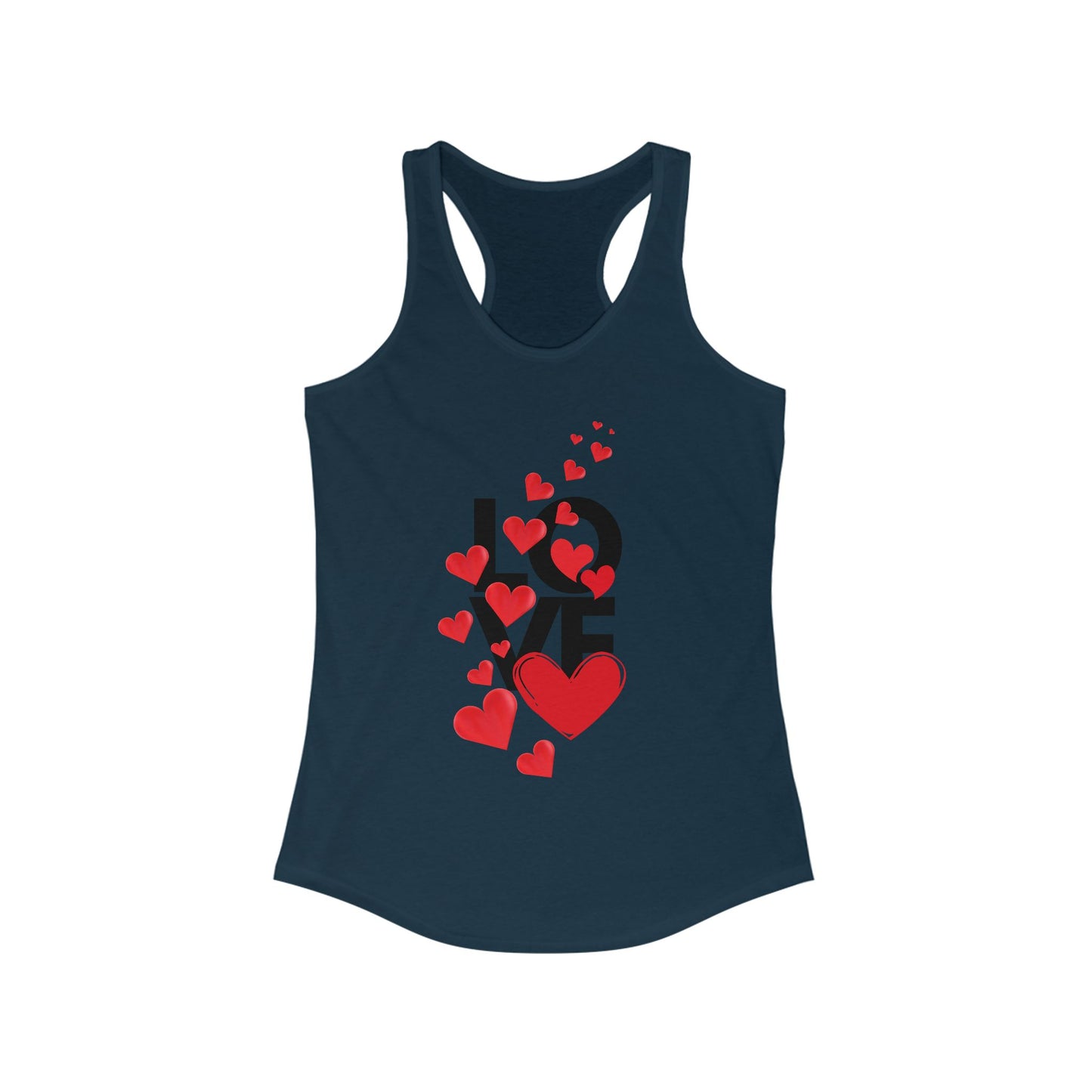 "LOVE & Hearts" Racerback Tank – Radiate Warmth, Joy, and Effortless Style