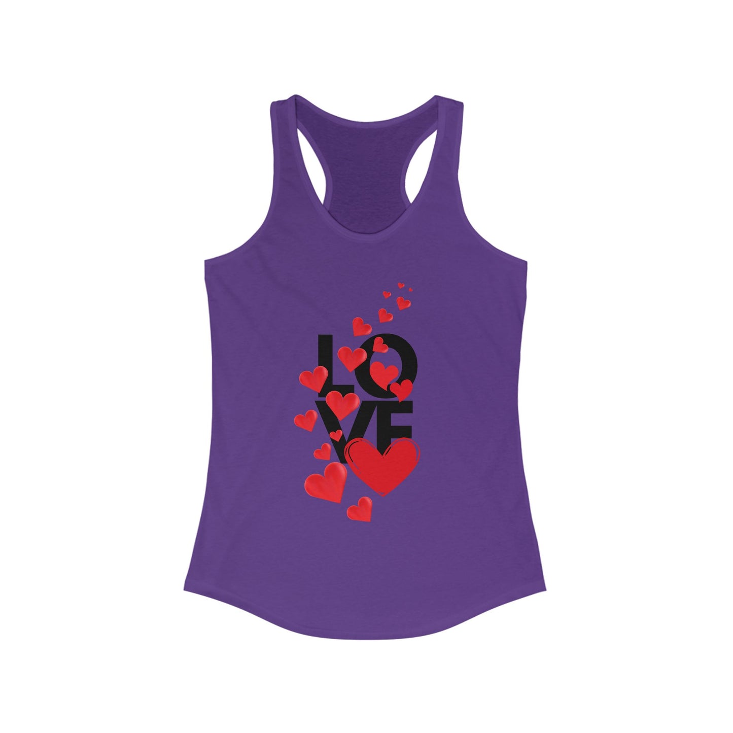 "LOVE & Hearts" Racerback Tank – Radiate Warmth, Joy, and Effortless Style