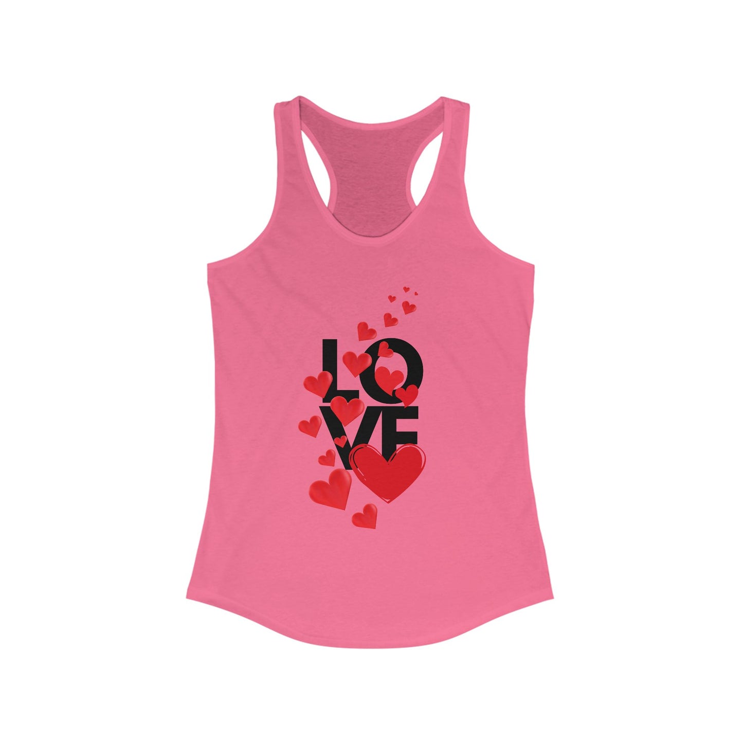 "LOVE & Hearts" Racerback Tank – Radiate Warmth, Joy, and Effortless Style