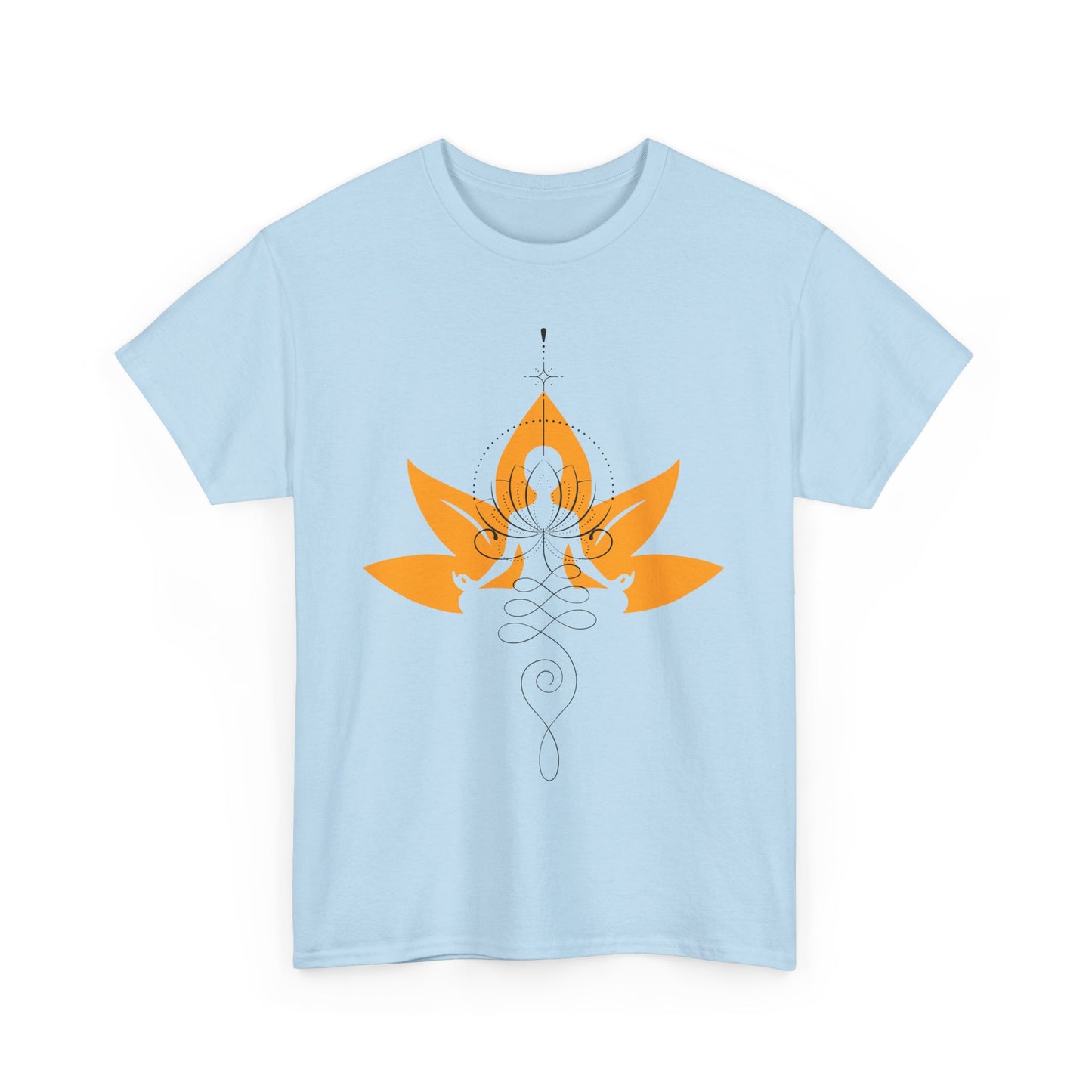 So Above, So Below Heavy Cotton Tee - Lotus & Meditative Spirit