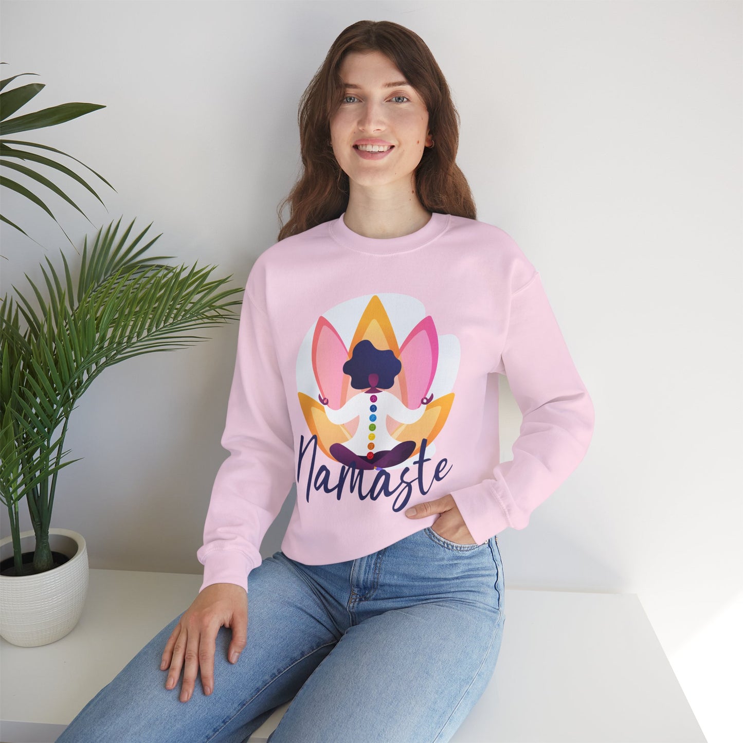 🌸Rooted Light - Namaste Chakra Crewneck Sweatshirt