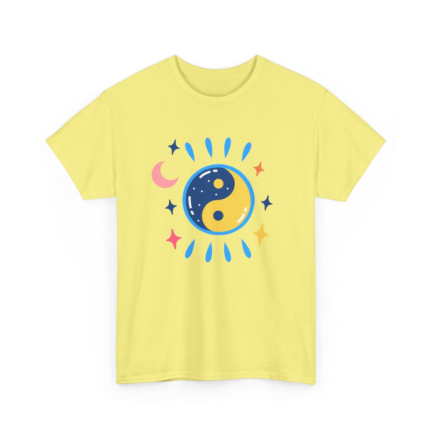 🌙Celestial Balance Heavy Cotton Tee - Yin-Yang Moon Edition