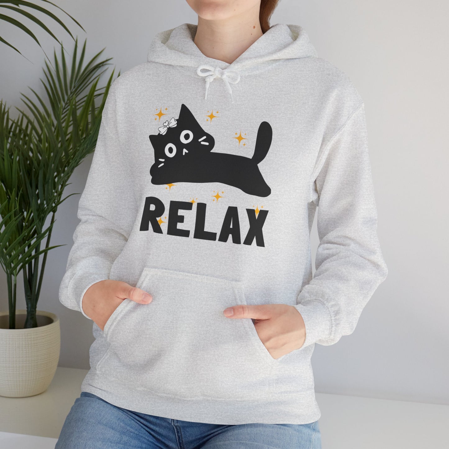 🐱Relax Hoodie — Trust the Divine, Live Like a Cat: Stay In the Moment✨🌿