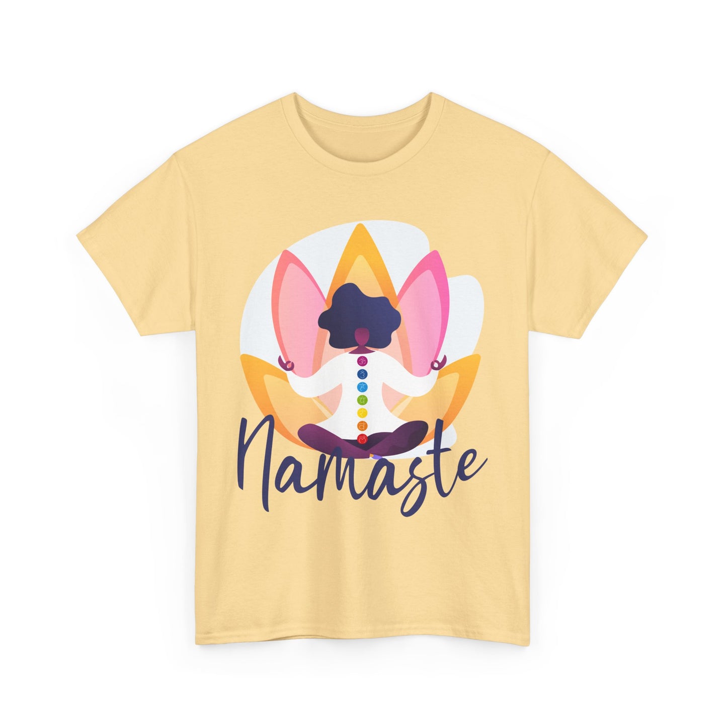 Namaste: The Goddess Chakra Heavy Cotton Tee - Radiate Inner Light