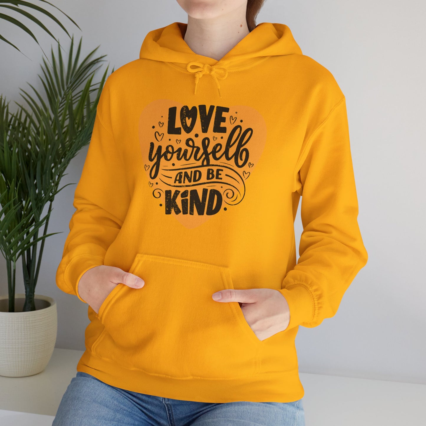 💗Love Yourself & Be Kind Hoodie — A Cozy Reminder of Compassion 🌸🕊️✨🌿