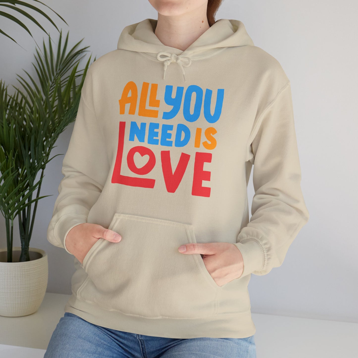 🌈All You Need Is Love Hoodie – Cozy Colorful Reminder of What Matters Most❤️🌈✨