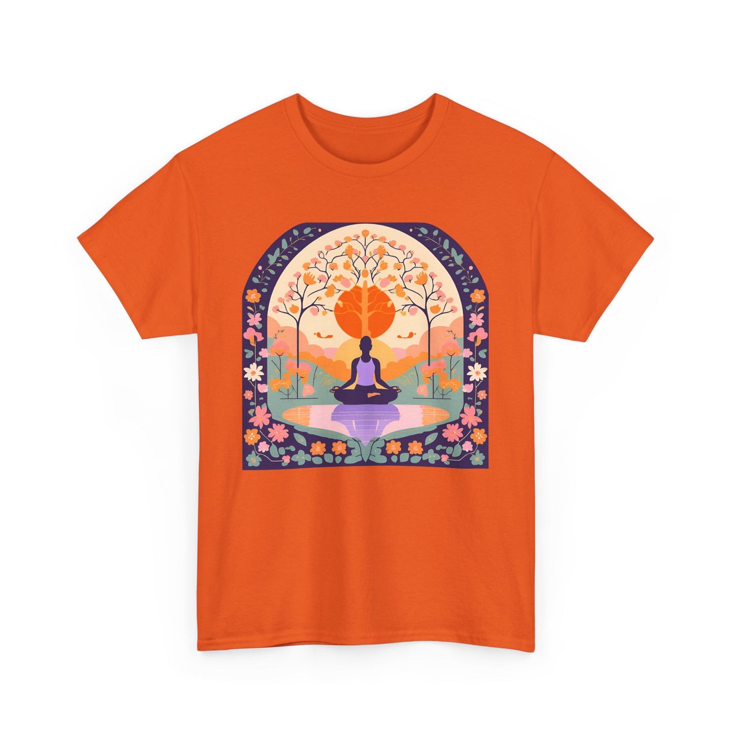 Zen Garden Meditations Heavy Cotton Tee - Nature’s Tranquility Awaits