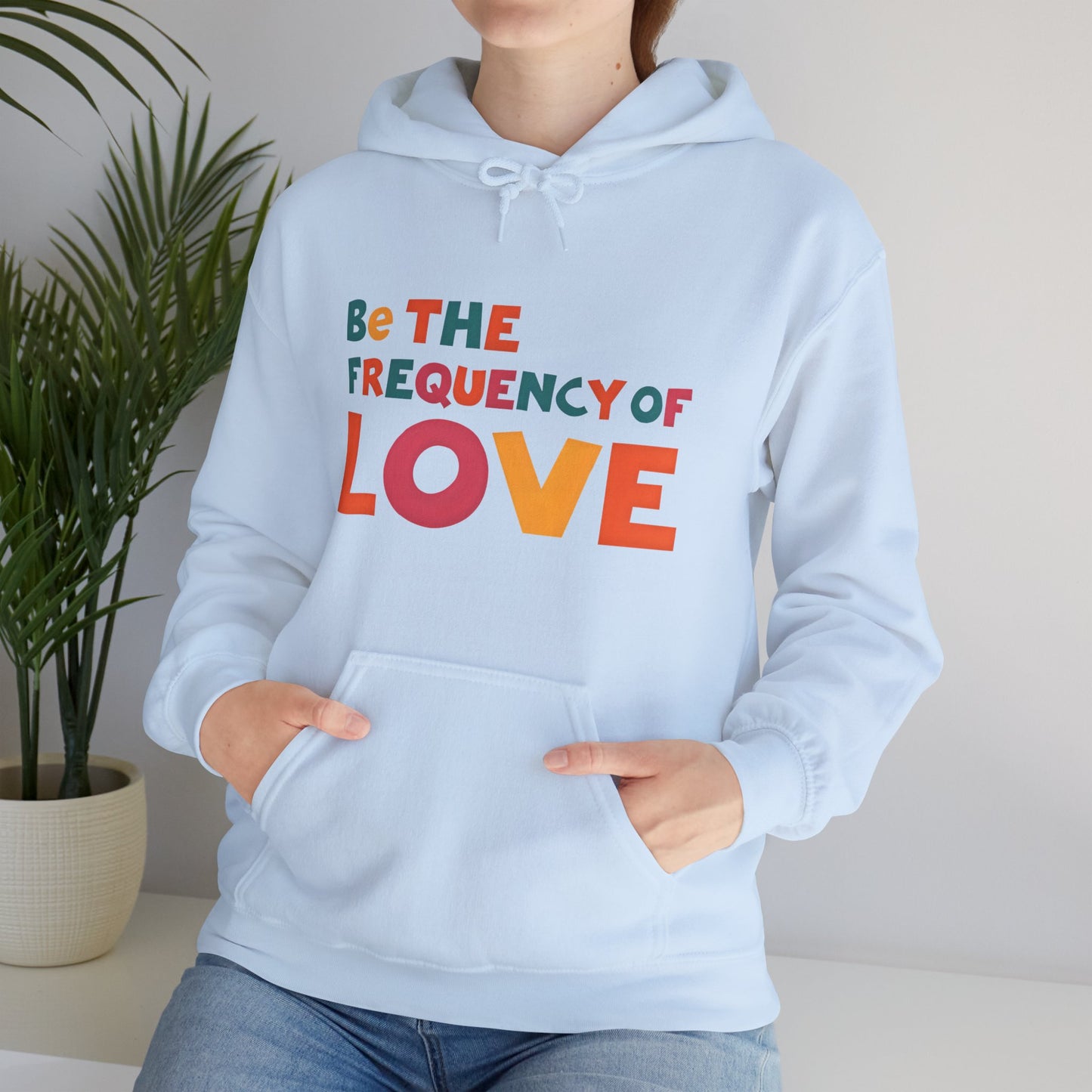 🌠Be the Frequency of Love Hoodie – Colorful Spiritual Vibes | Raise Your Energy Hoodie🌀💖