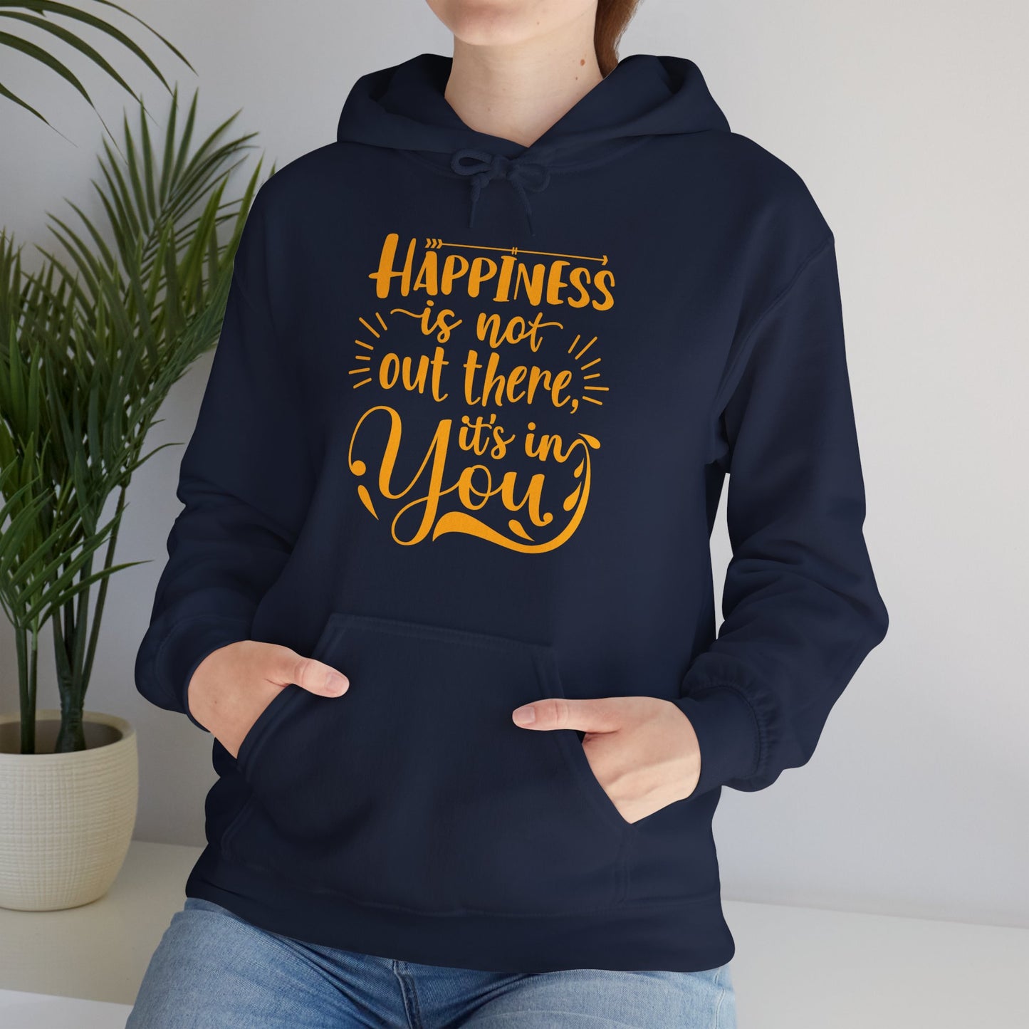 Happiness Is Within Hoodie – Mindful Comfort & Inner Joy🌿🌞✨