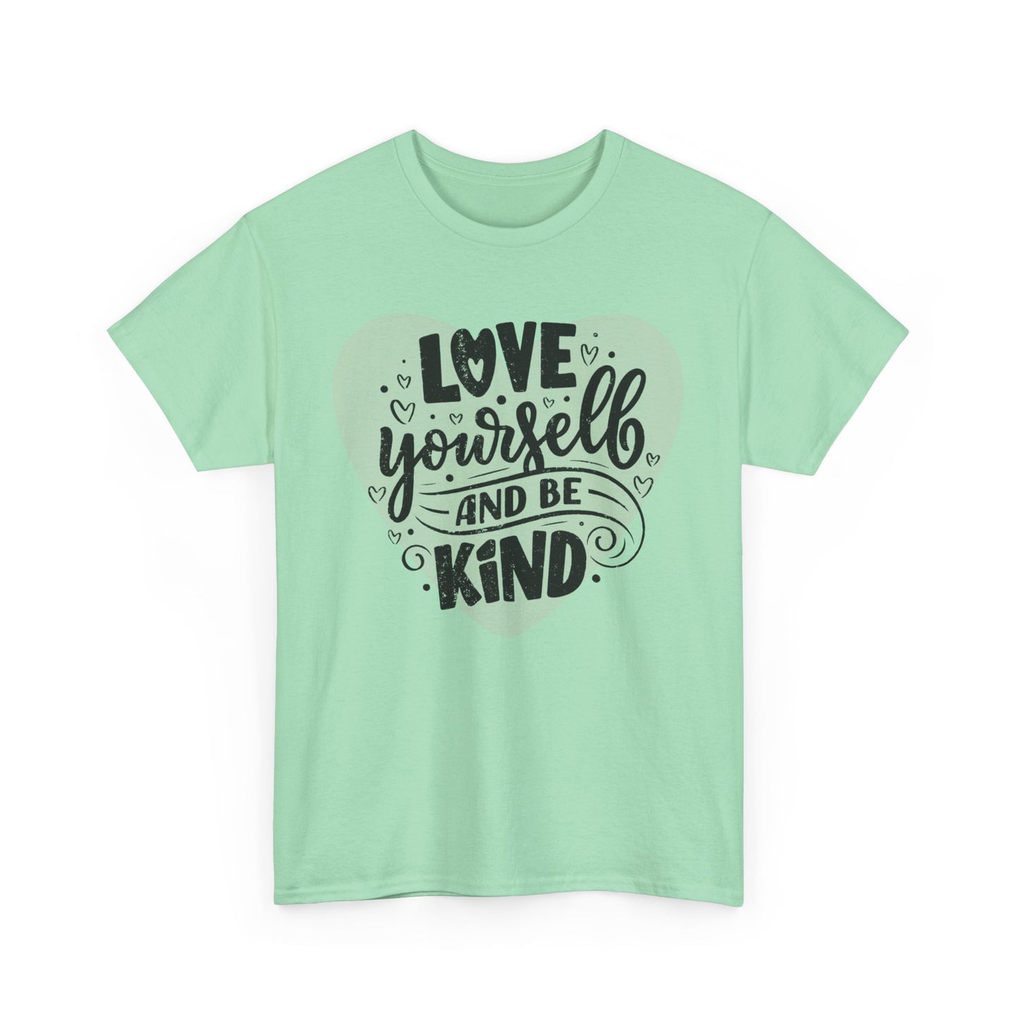 💖Heart Light Heavy Cotton Tee - Love Begins Within