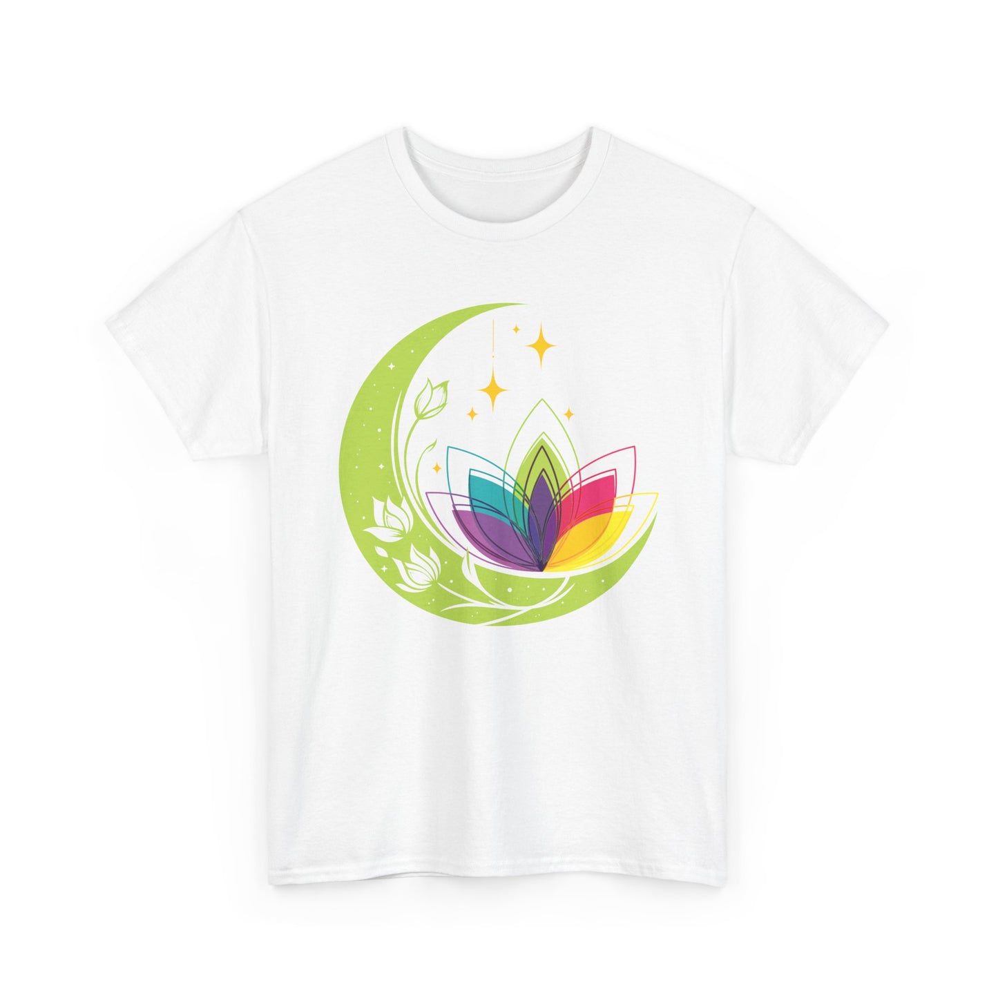 Moonlit Blossoms Heavy Cotton Tee - A Celebration of New Beginnings