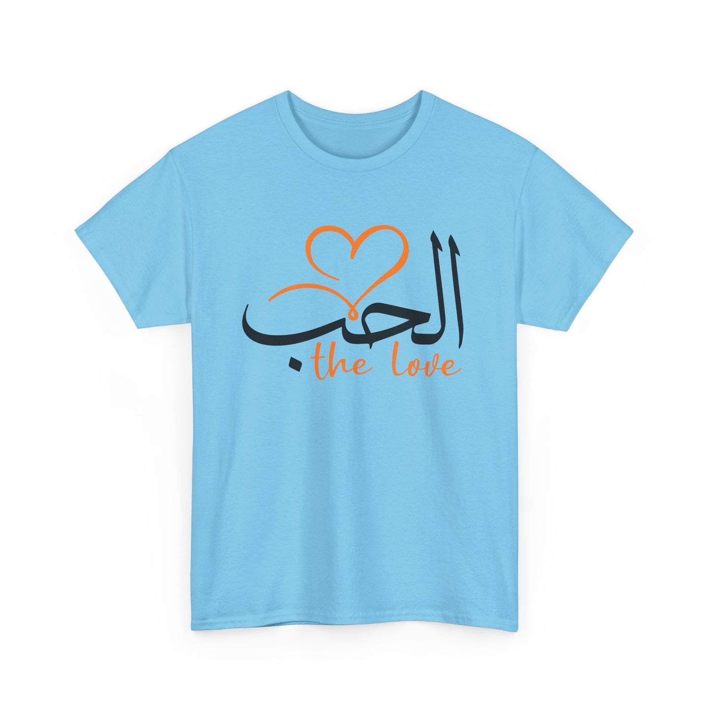 💖"The Love" Heavy Cotton Tee - Calligraphy Edition with Heart Accent
