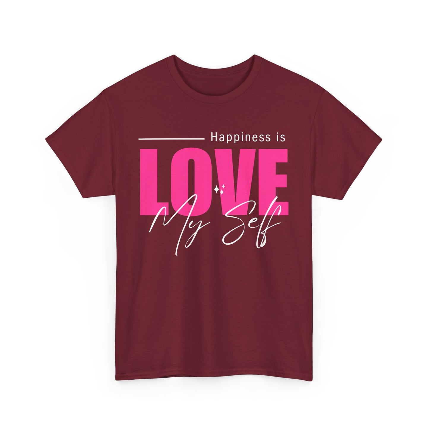 Self-Love Manifesto Heavy Cotton Tee - Happiness Begins Within