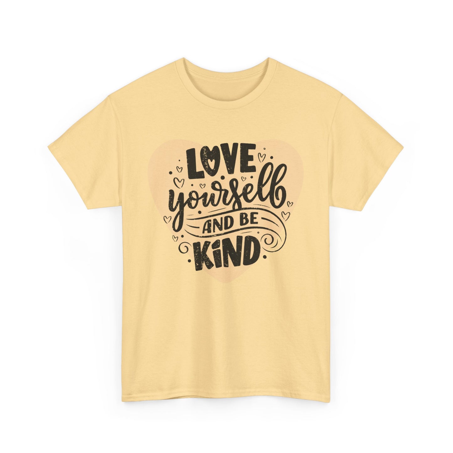 💖Heart Light Heavy Cotton Tee - Love Begins Within