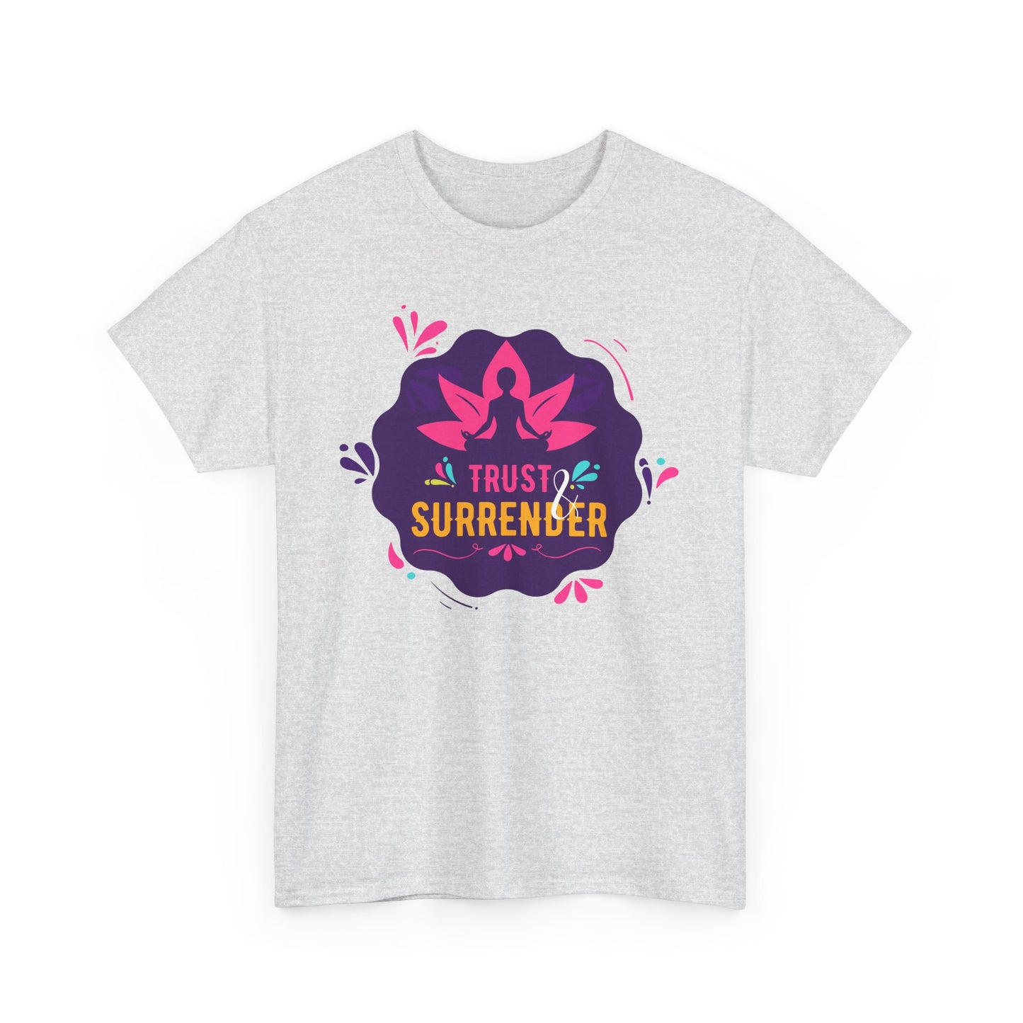 🌸Lotus Flow Heavy Cotton Tee - "Trust & Surrender" - Align