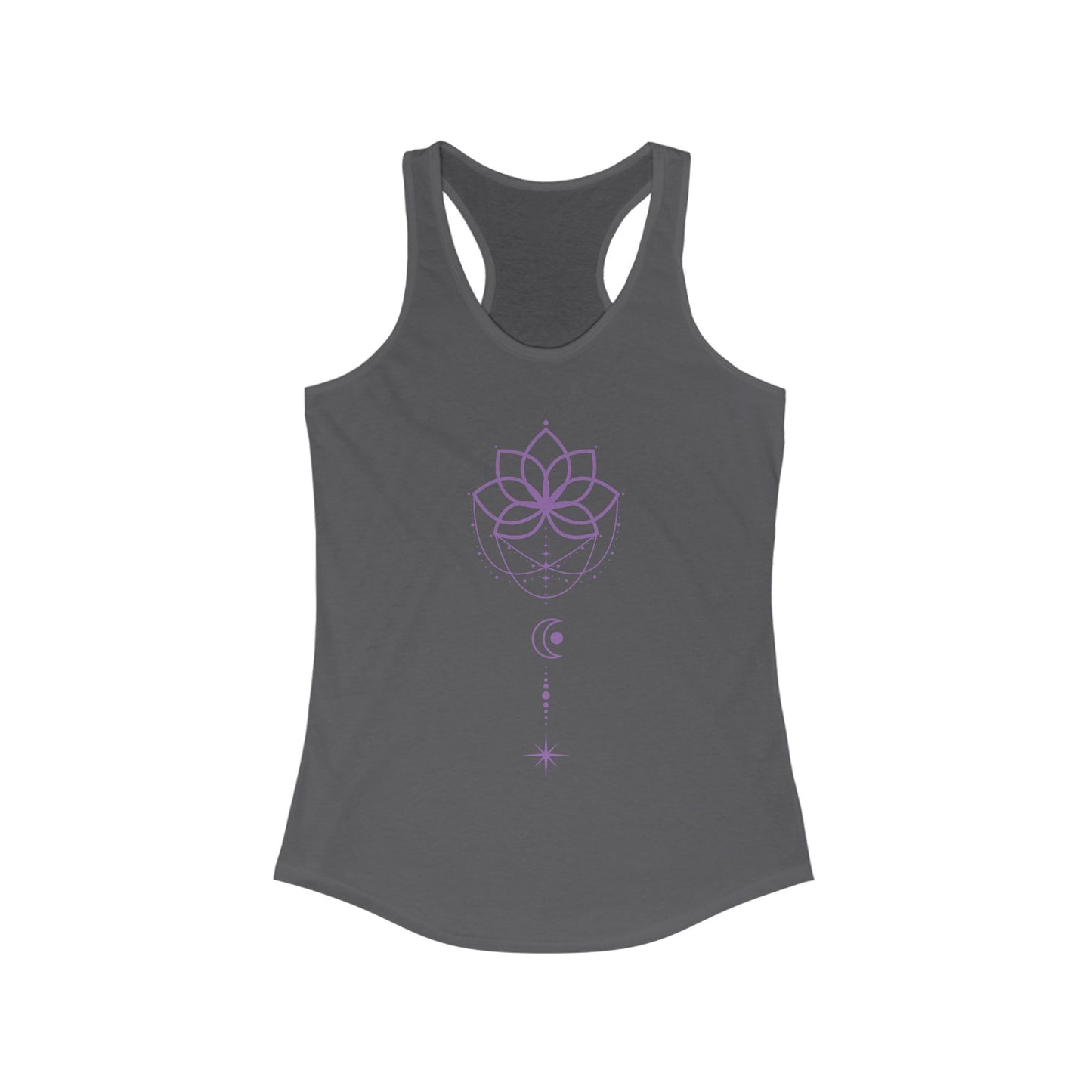 "Lunar Harmony" – Mandala & Moon Racerback Tank Top