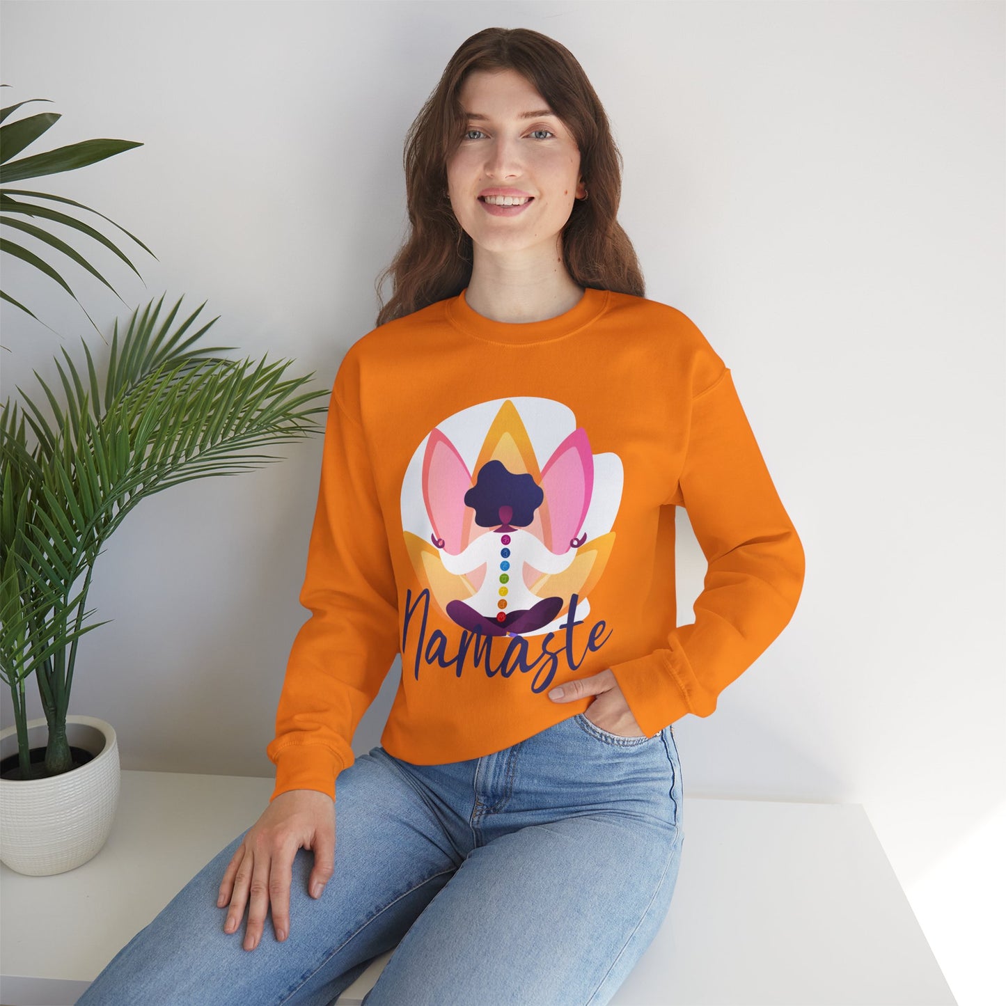 🌸Rooted Light - Namaste Chakra Crewneck Sweatshirt