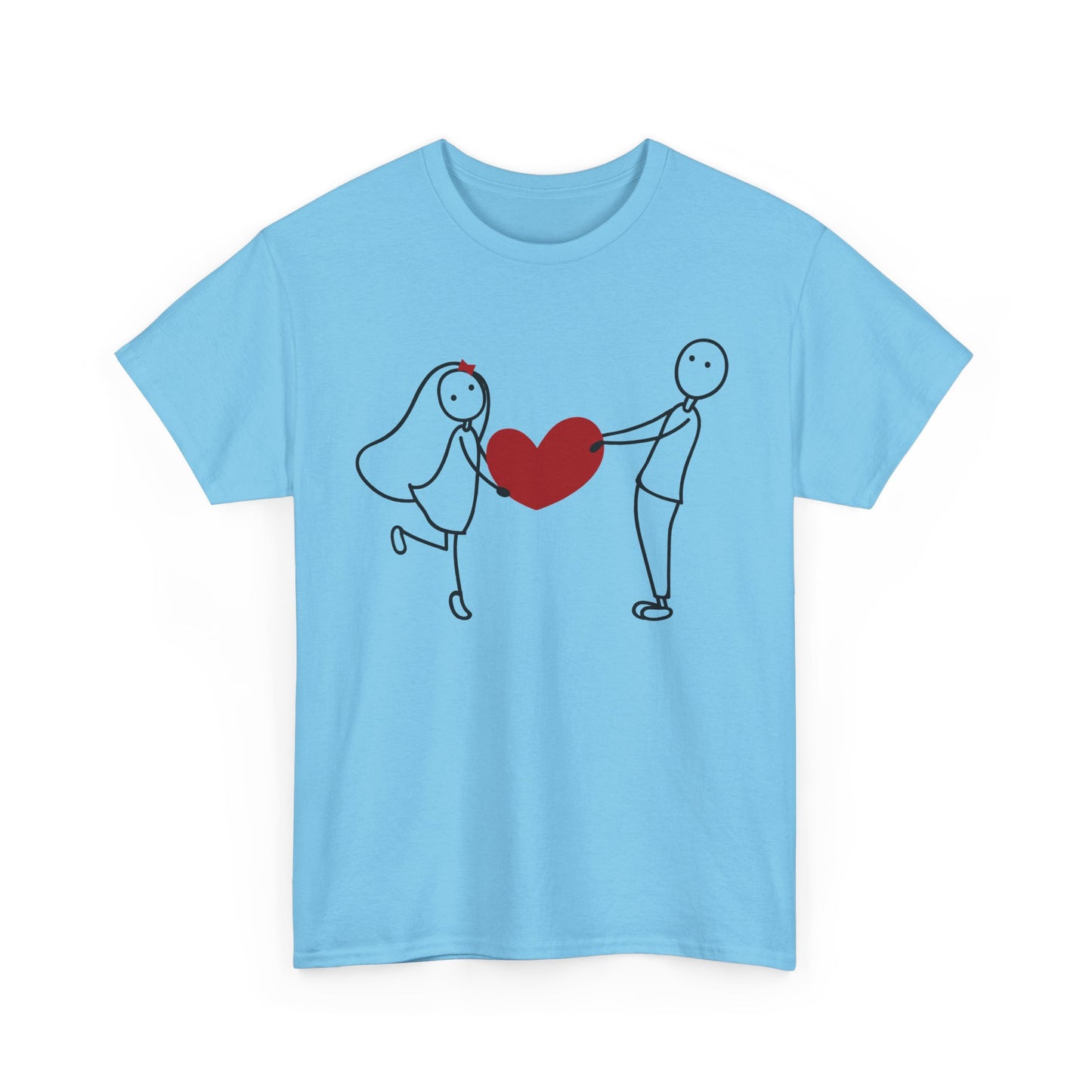 Heartfelt Connection Heavy Cotton Tee - Playful Love, Gentle Vibes